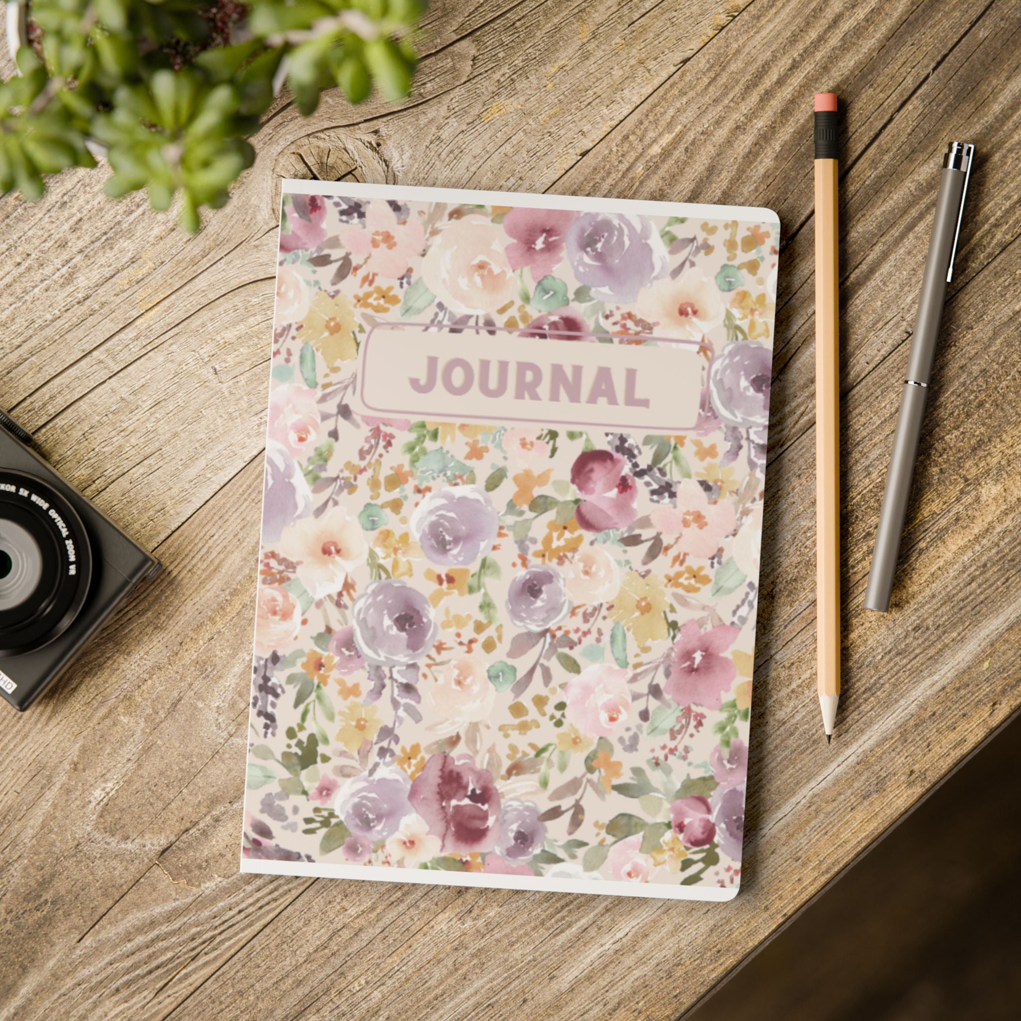 Floral Watercolor Softcover Journal