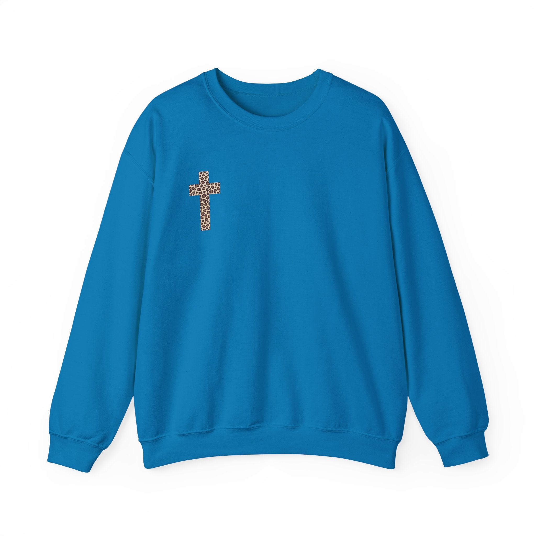Leopard Cross Crewneck Sweatshirt