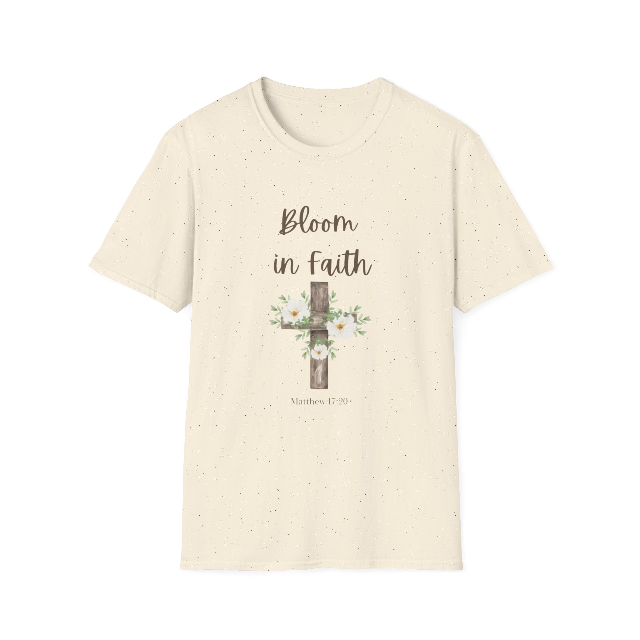 Bloom in Faith Floral Cross T-Shirt