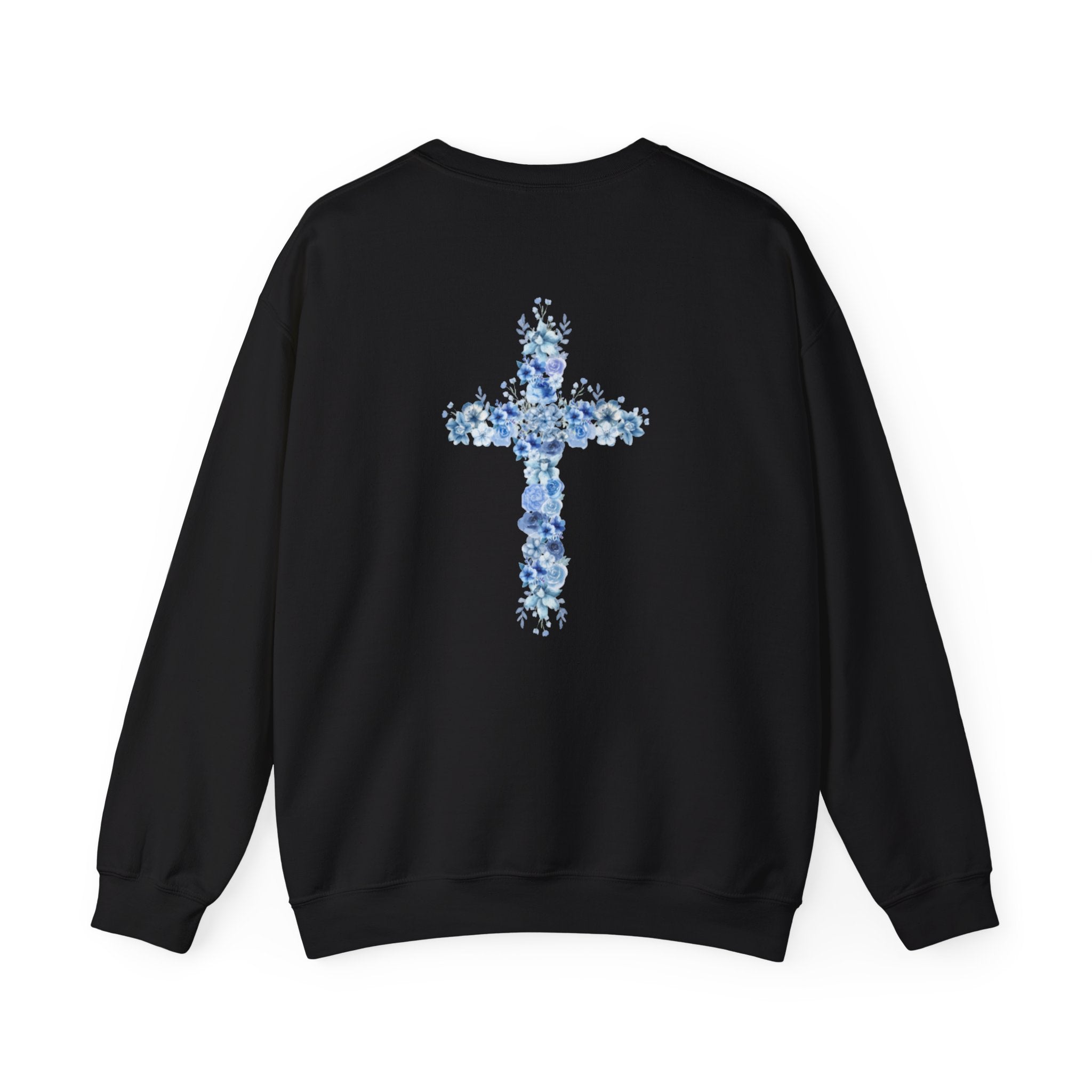 Blue Floral Cross Sweatshirt