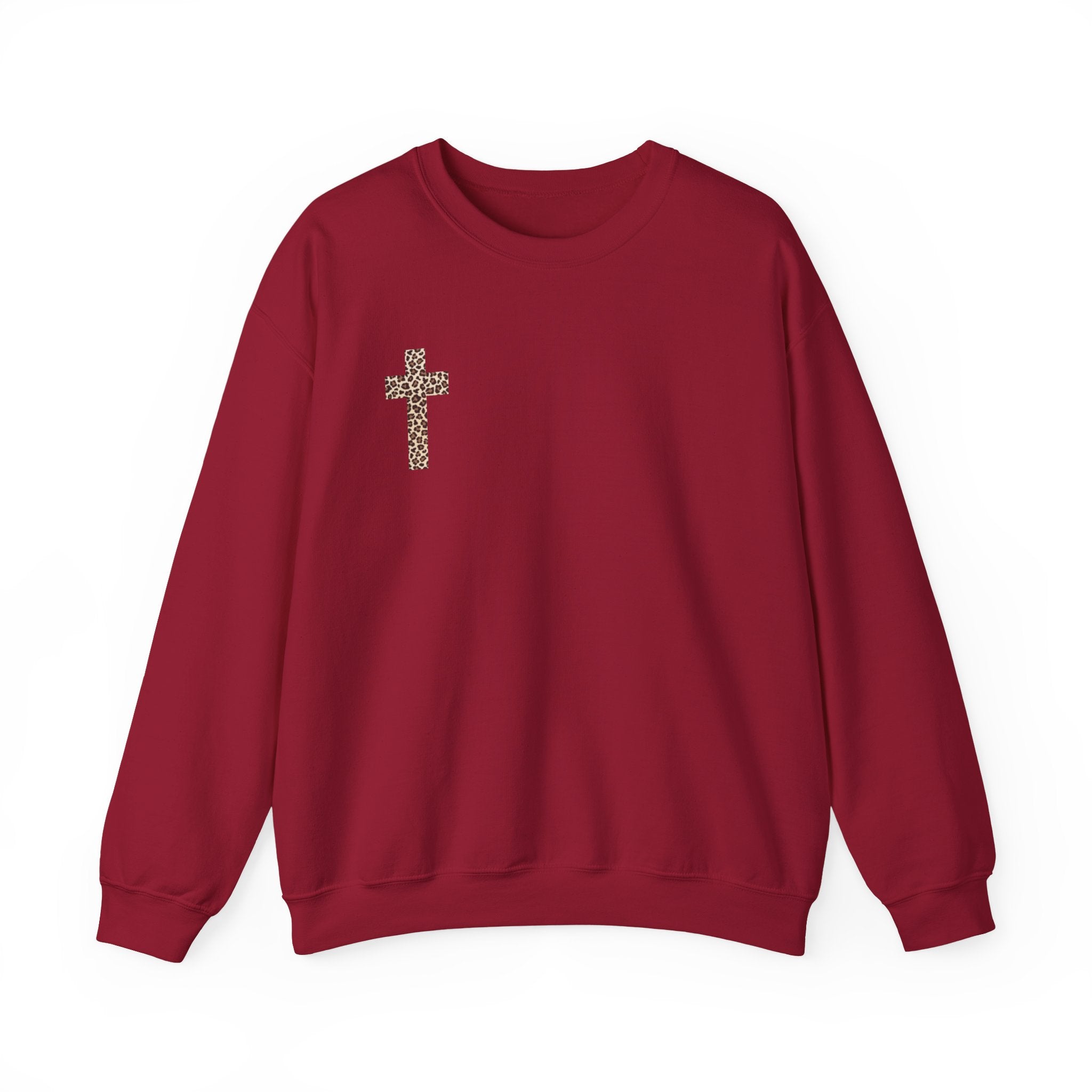 Leopard Cross Crewneck Sweatshirt
