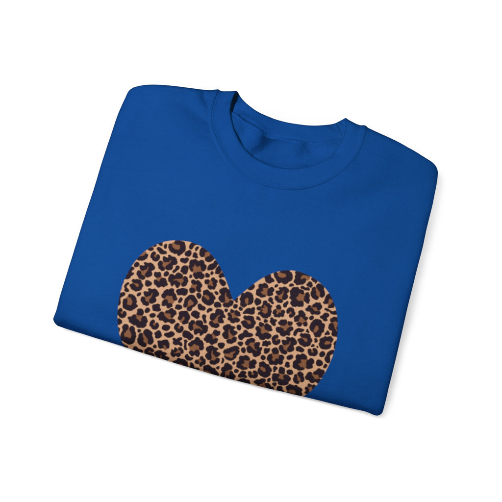 Leopard Heart Crewneck Sweatshirt