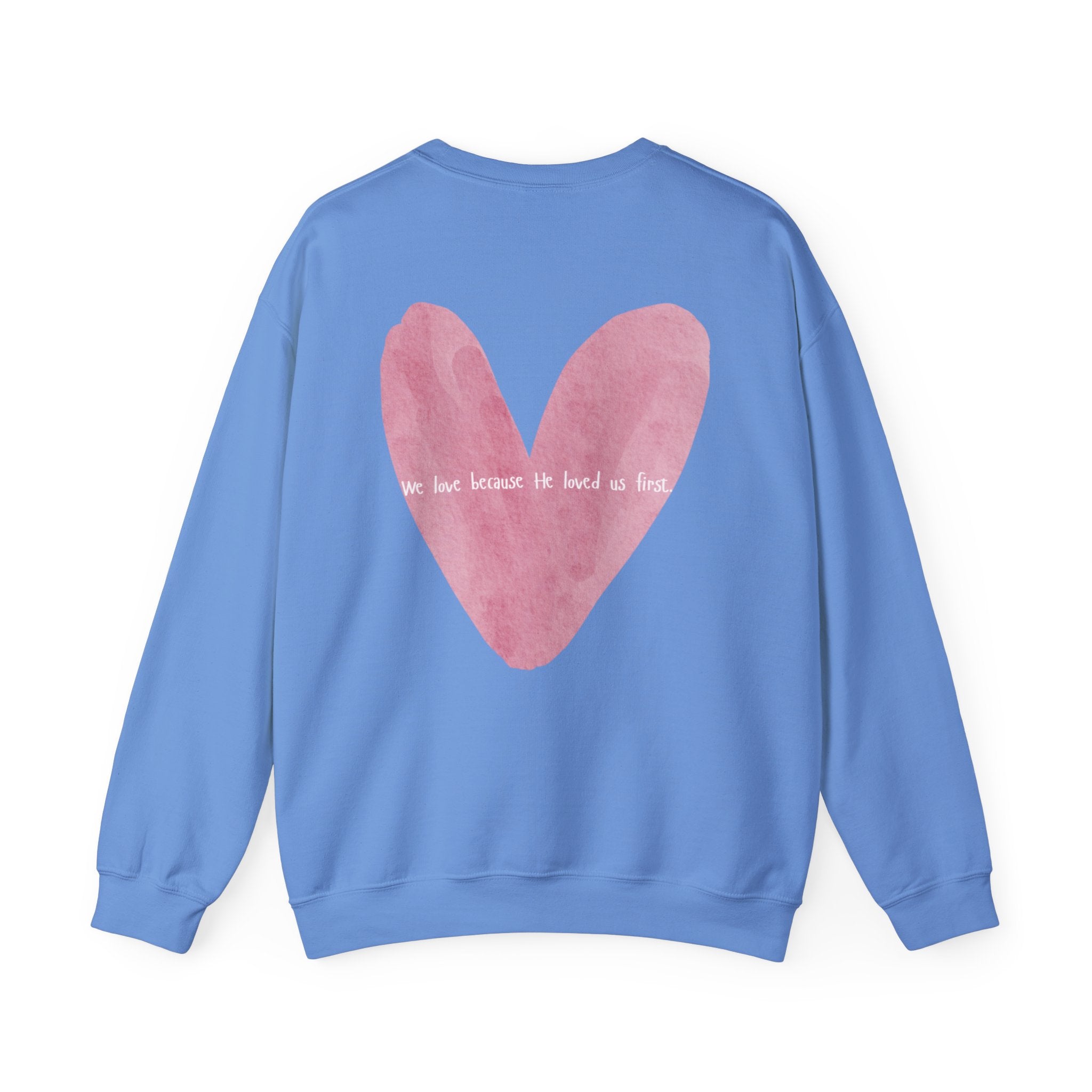 Pink Watercolor Heart Crewneck Sweatshirt