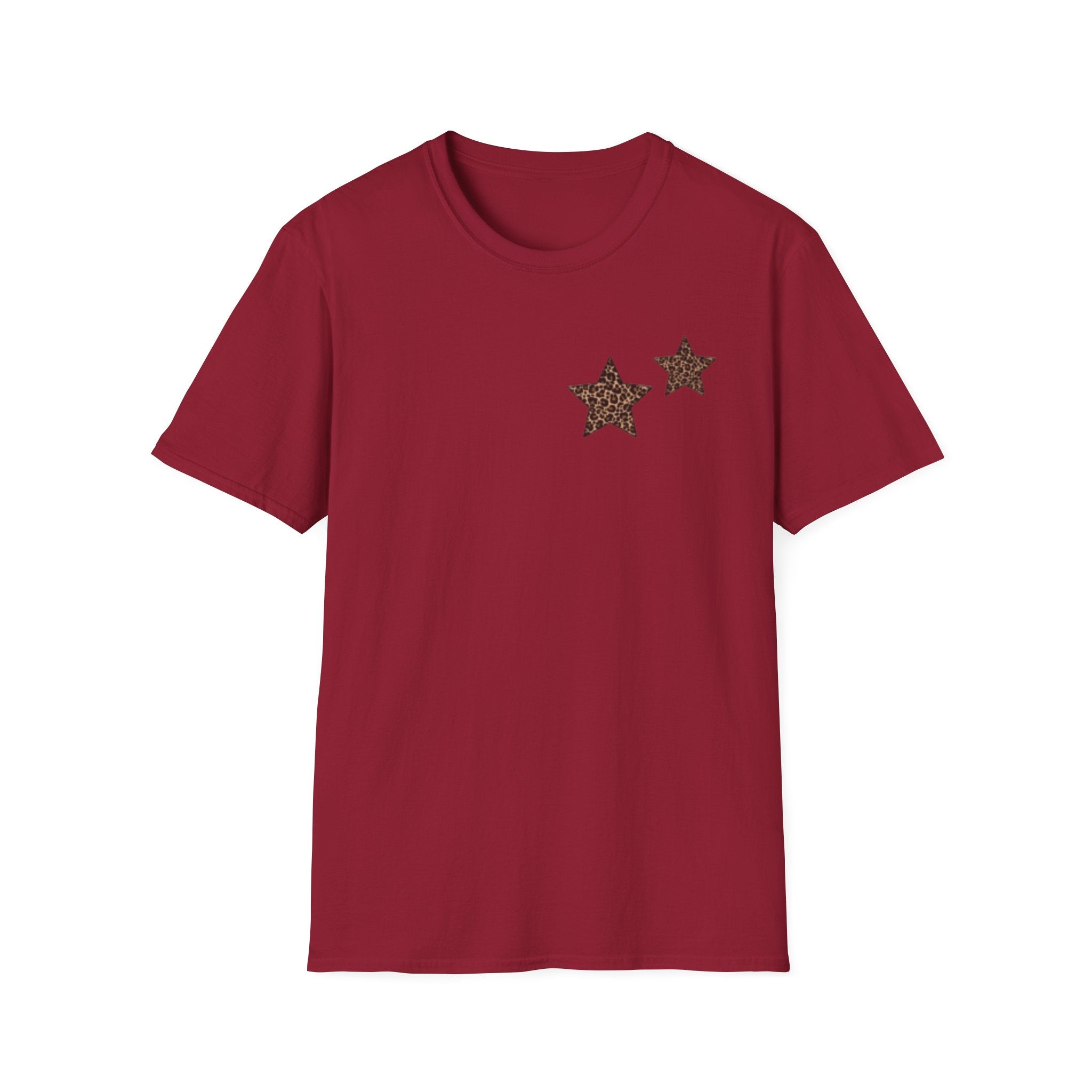 Leopard Star T‑Shirt — Animal Print Stars Graphic Tee