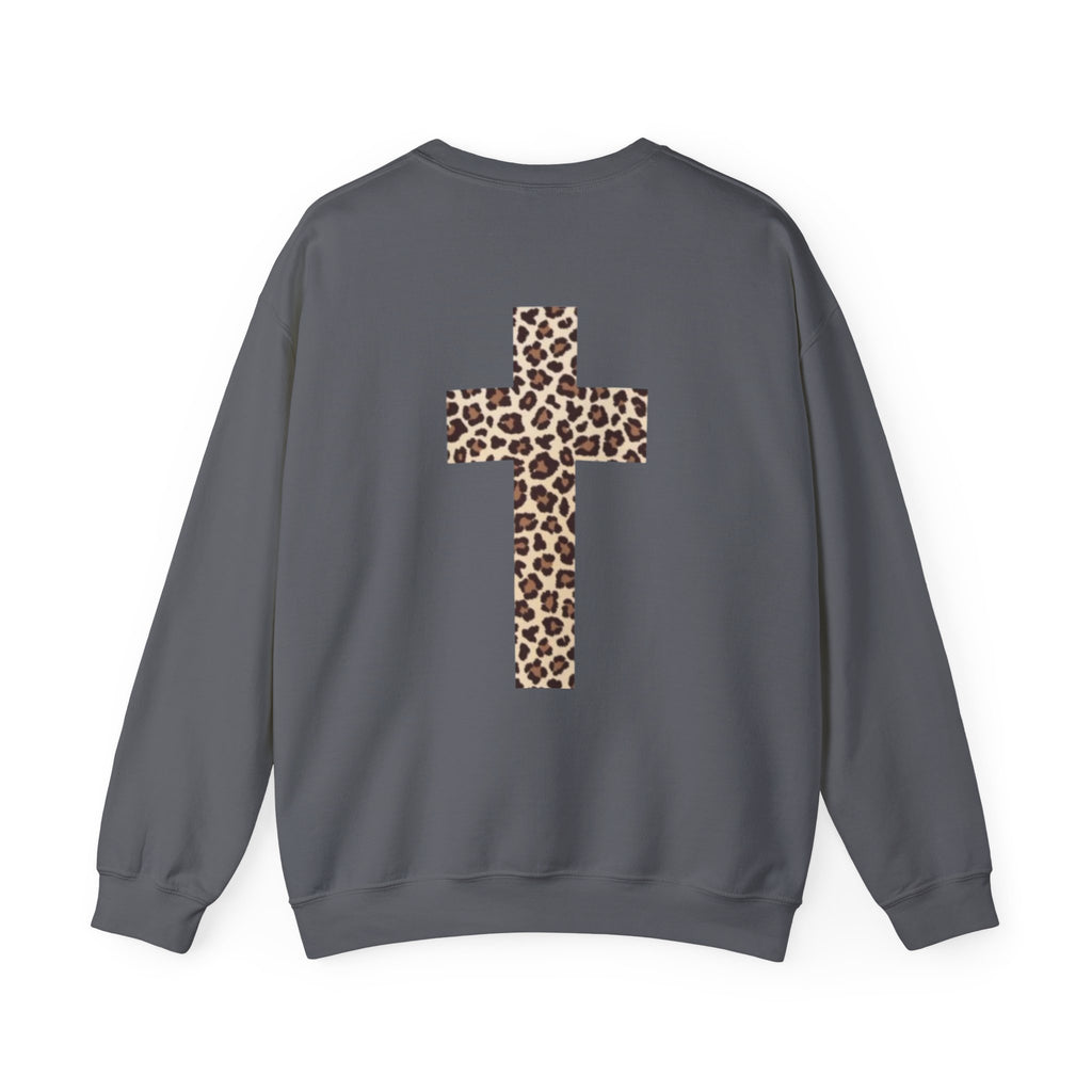 Leopard Cross Crewneck Sweatshirt