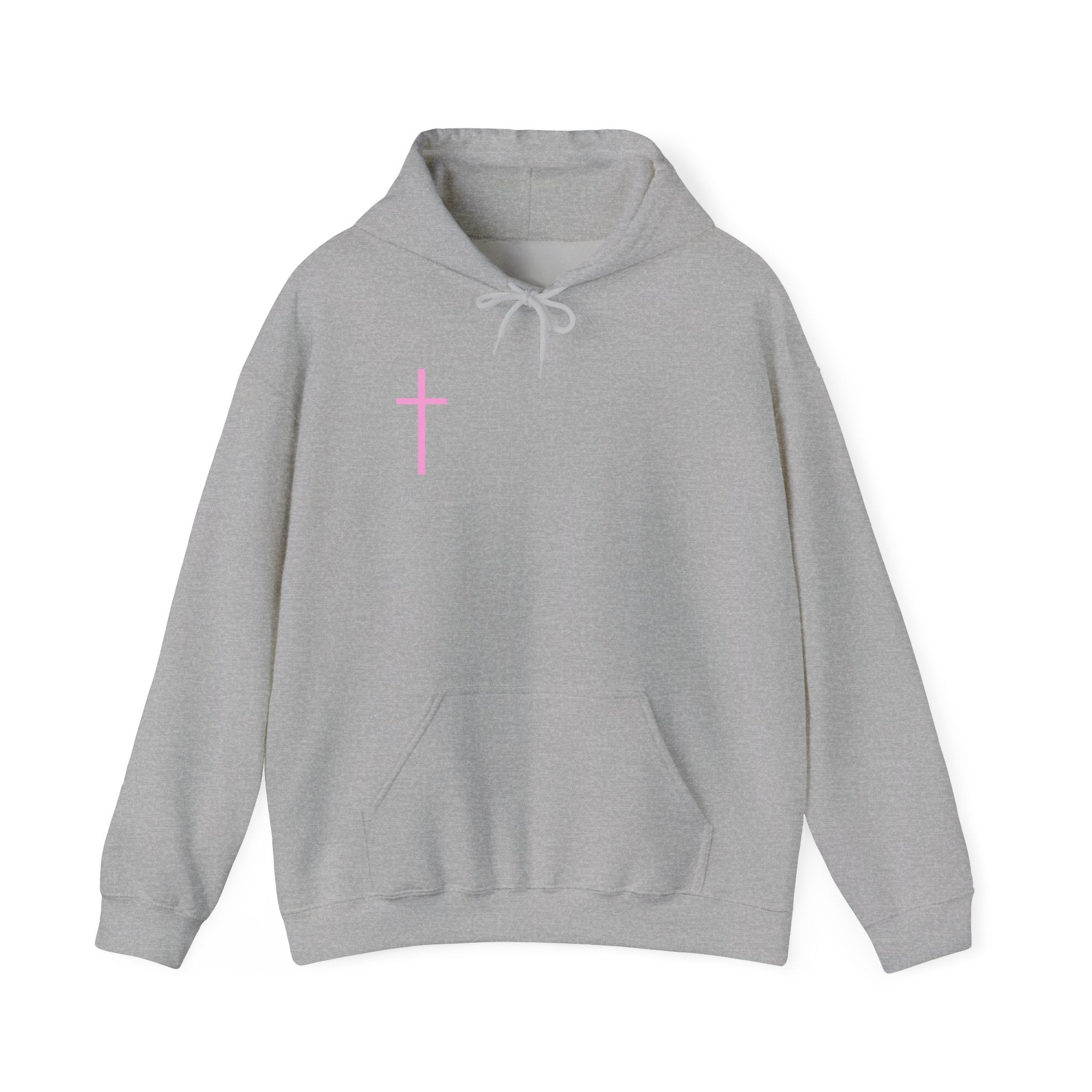Jesus Loves You Hoodie — Pink Cross Christian Faith Pullover