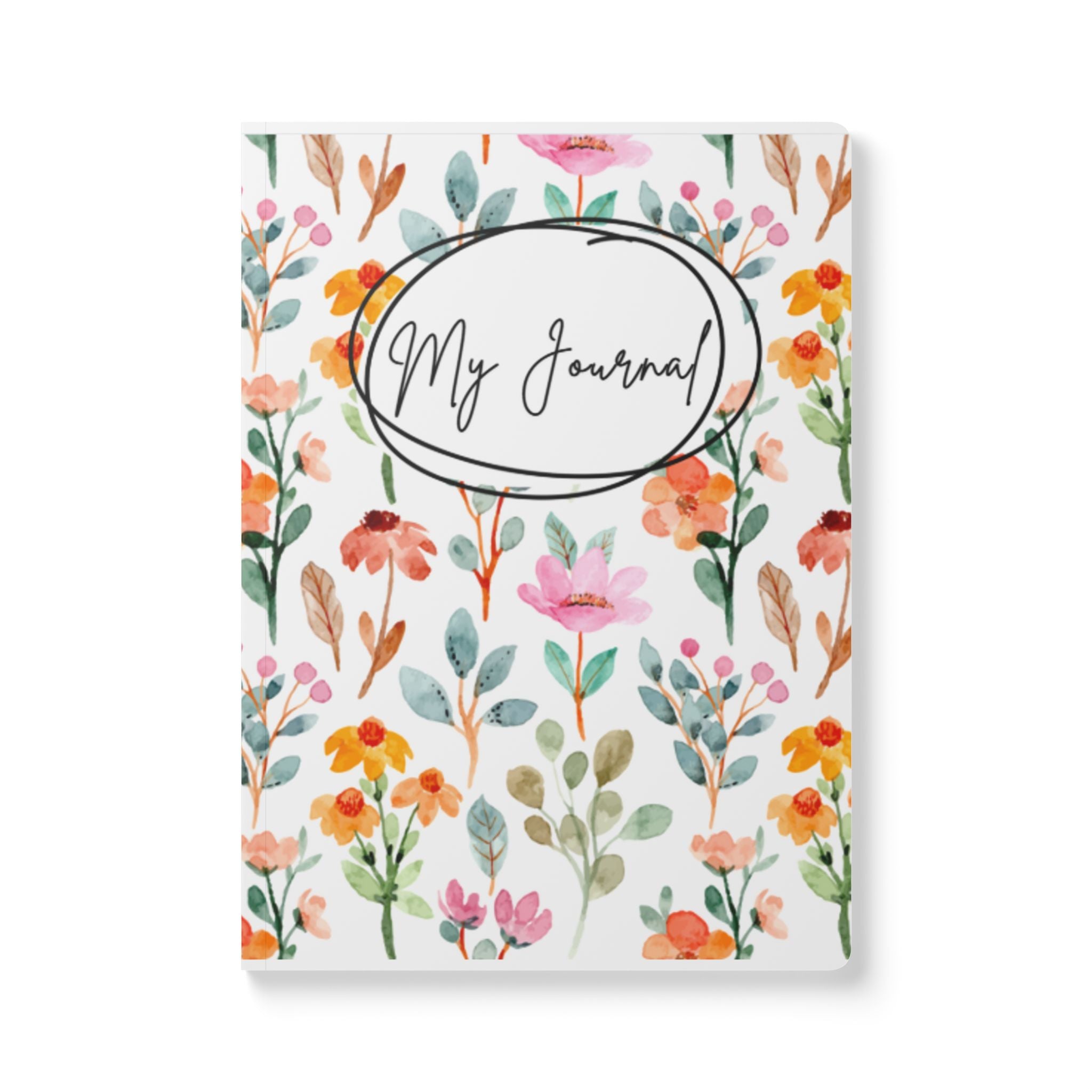 Floral Watercolor "My Journal" Softcover Journal