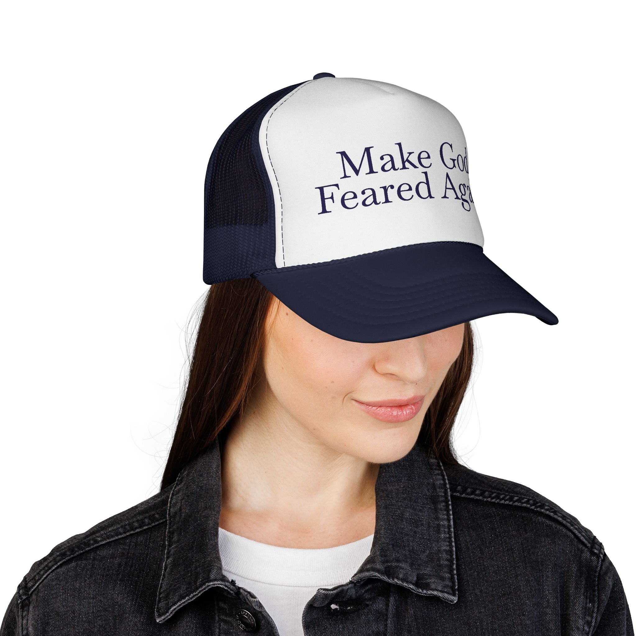 Make God Feared Again Trucker Hat – Bold Christian Message Cap