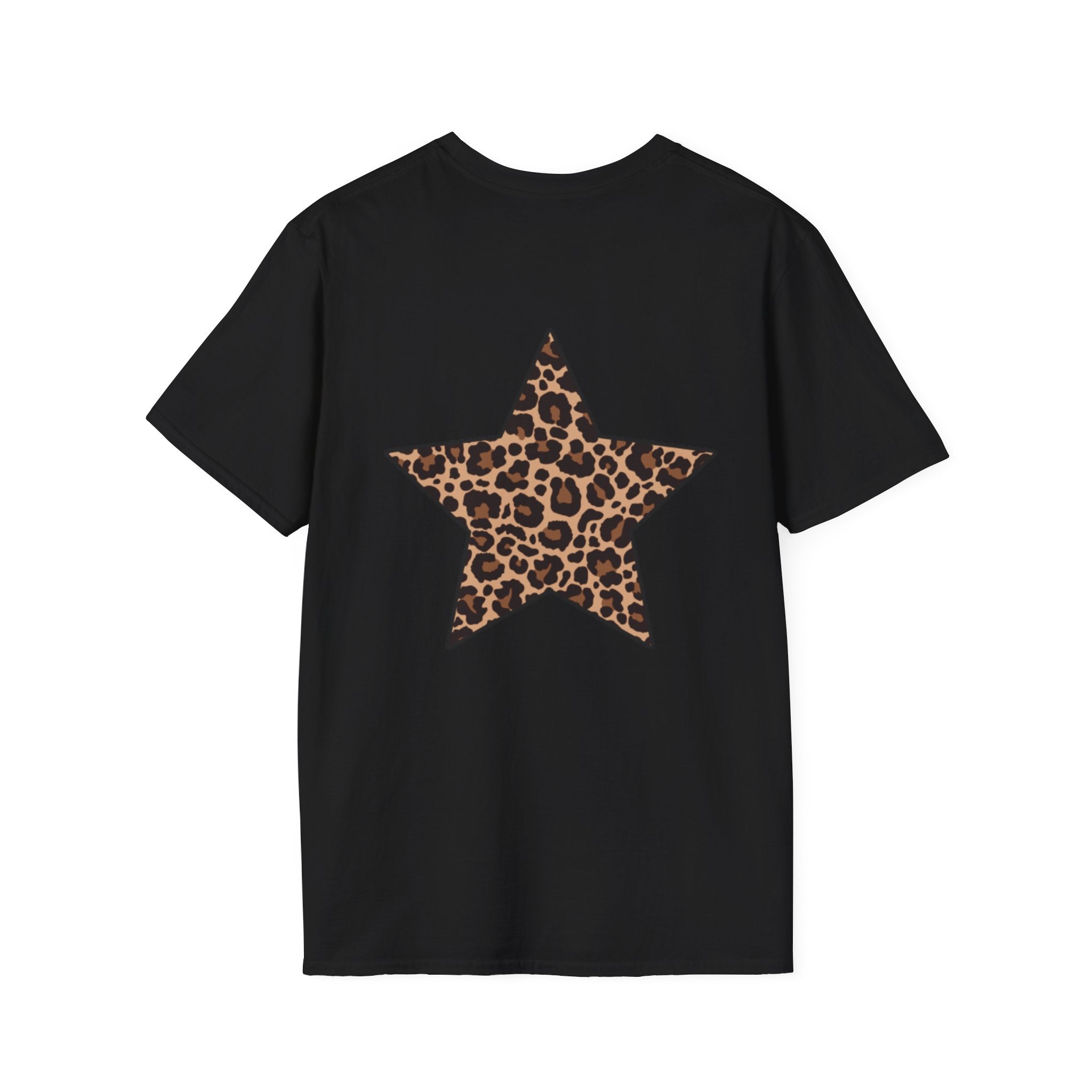 Leopard Star T‑Shirt — Animal Print Stars Graphic Tee