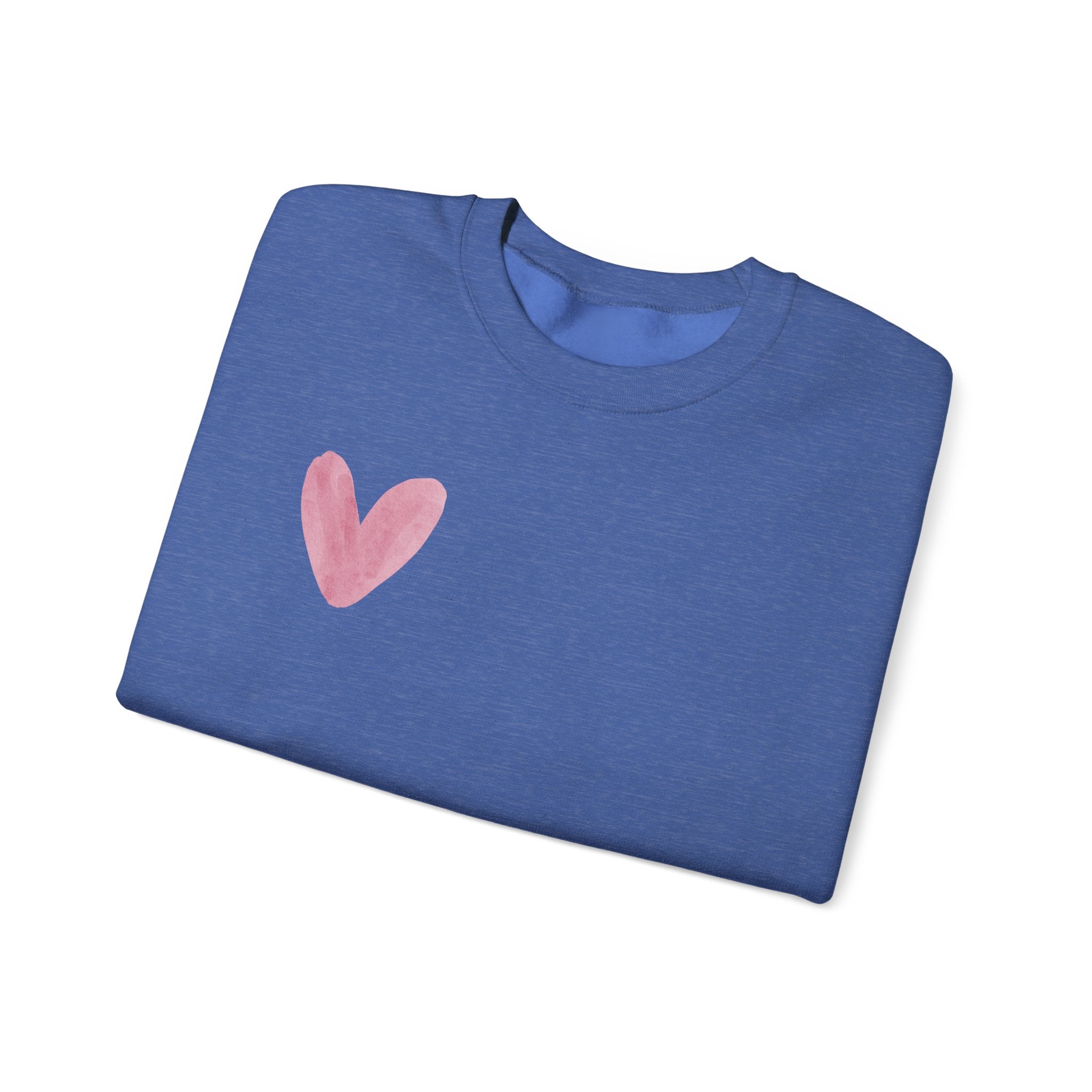 Pink Watercolor Heart Crewneck Sweatshirt