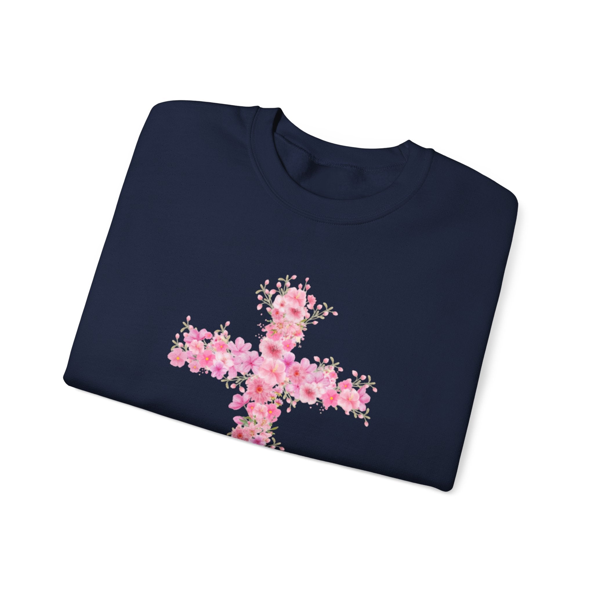 Flower Cross Crewneck Sweatshirt