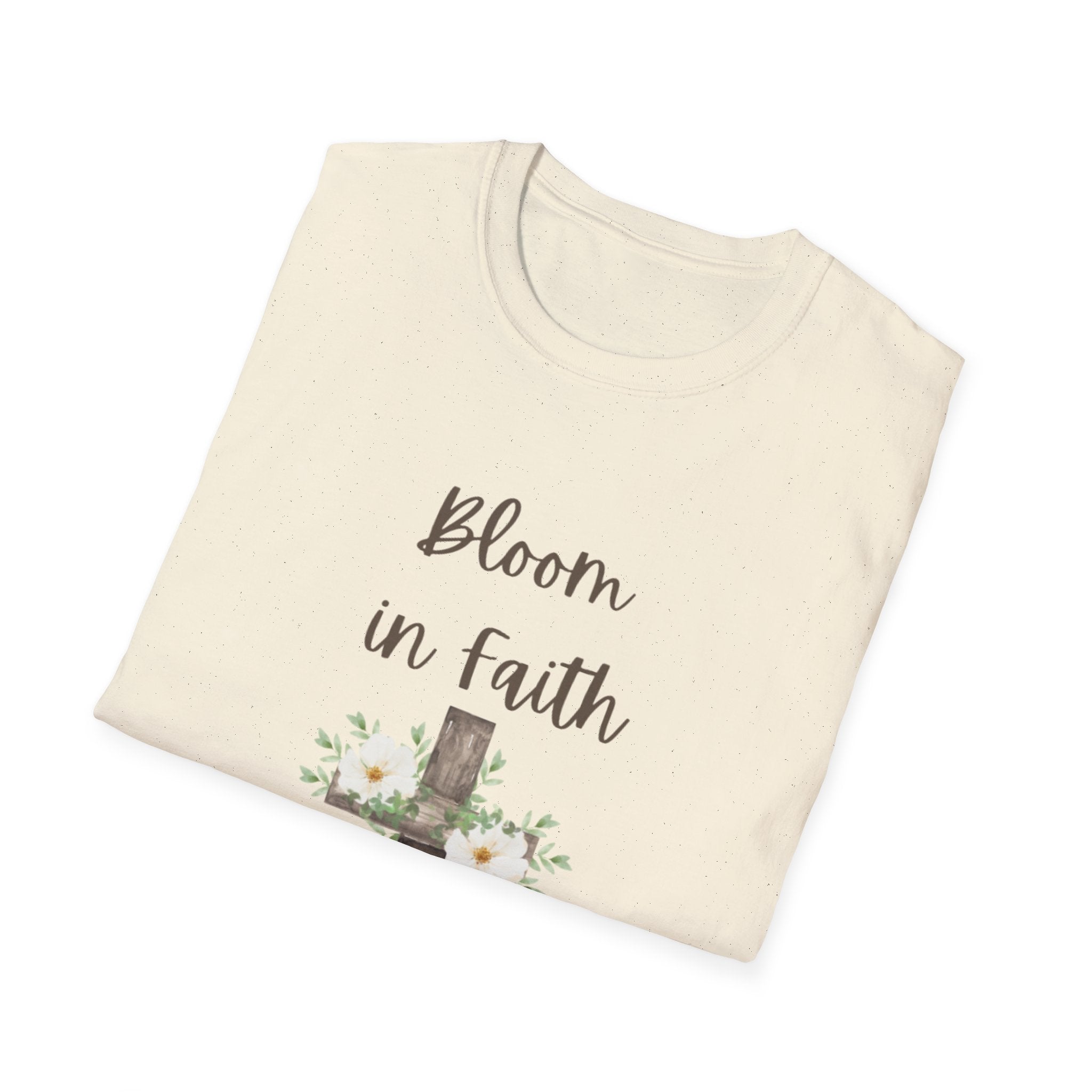 Bloom in Faith Floral Cross T-Shirt
