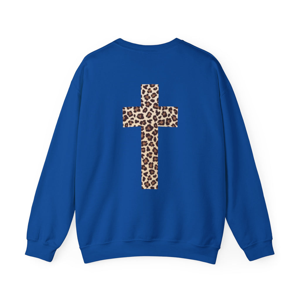 Leopard Cross Crewneck Sweatshirt