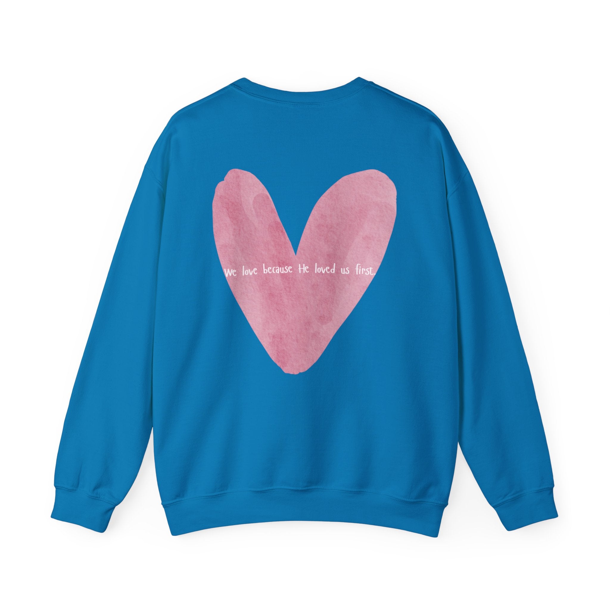 Pink Watercolor Heart Crewneck Sweatshirt