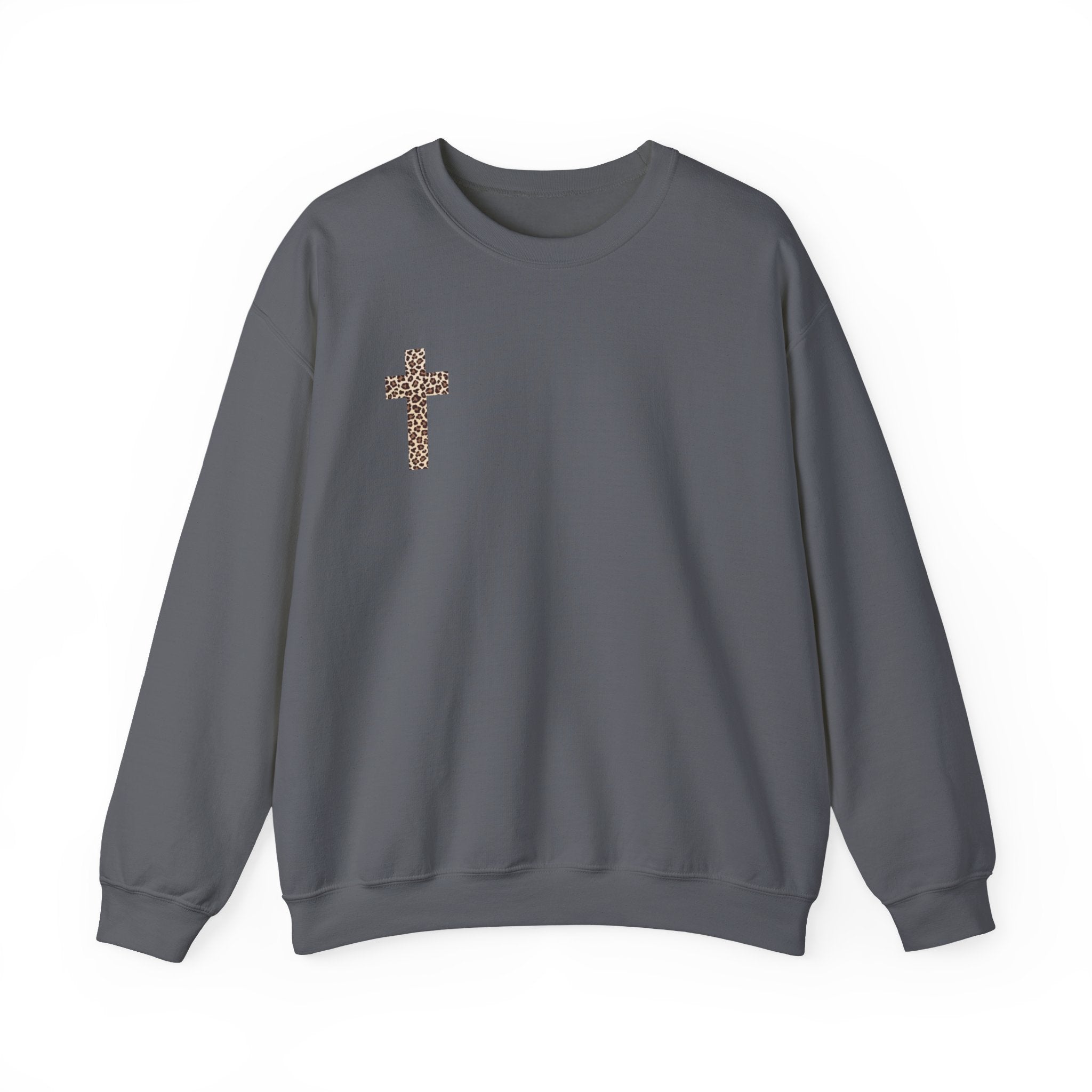Leopard Cross Crewneck Sweatshirt