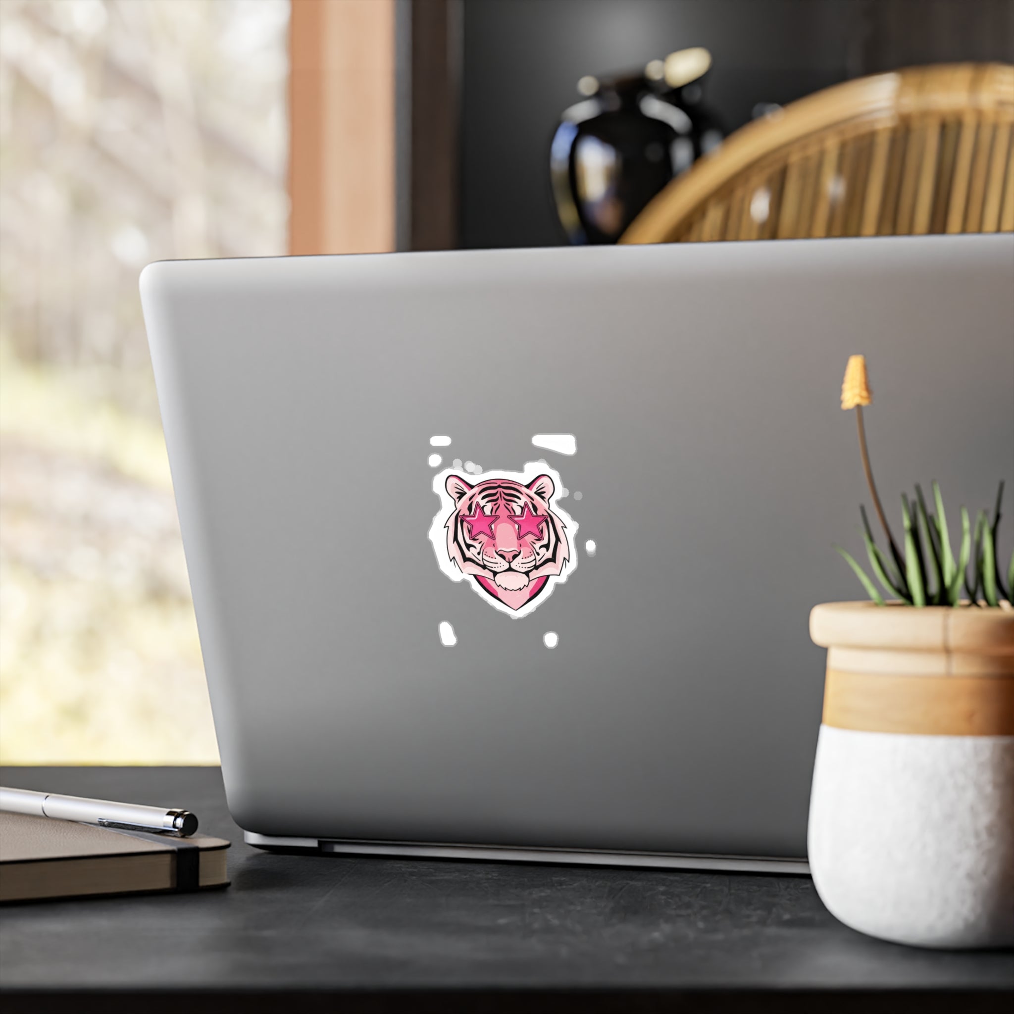 Pink Star-Eye Tiger Sticker