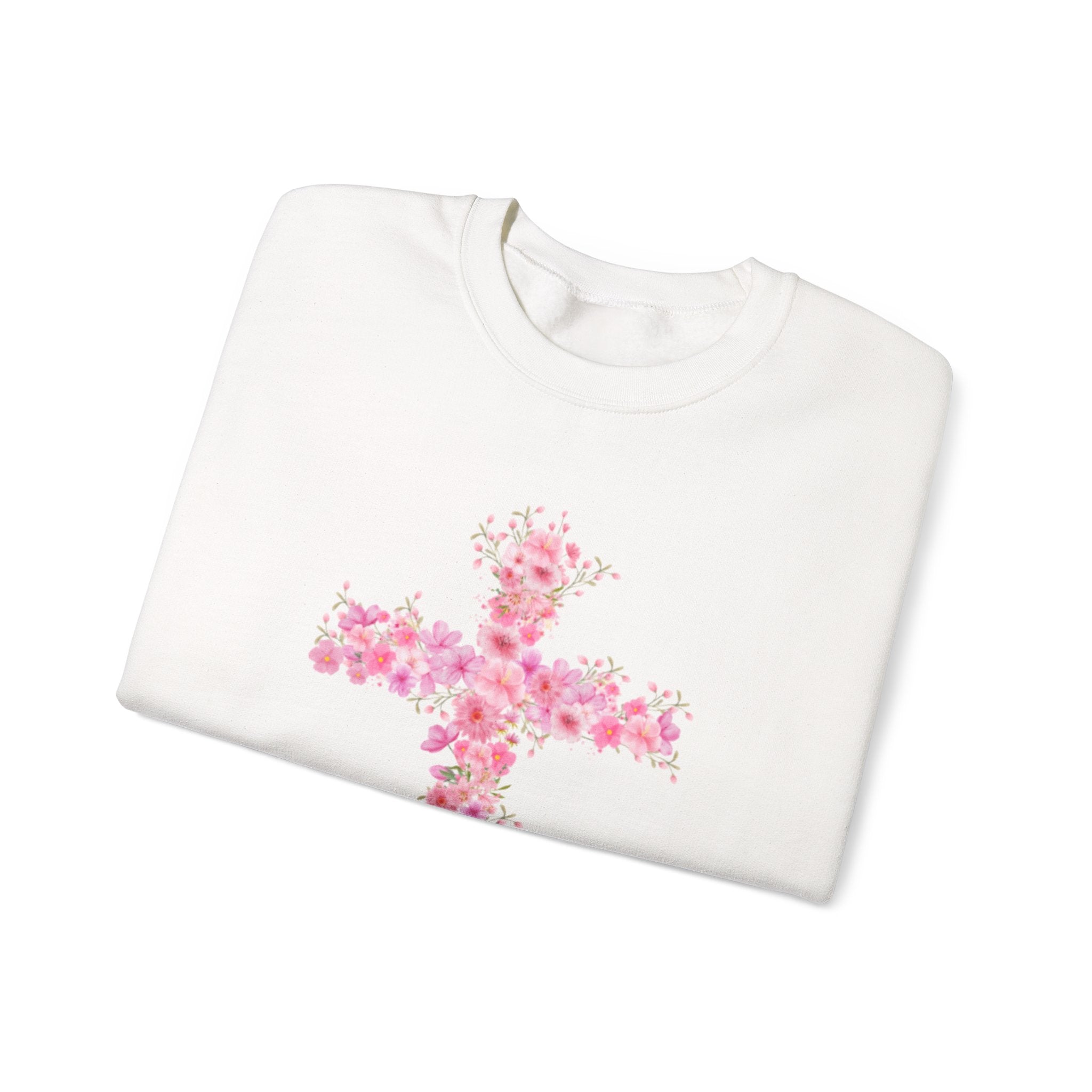 Flower Cross Crewneck Sweatshirt