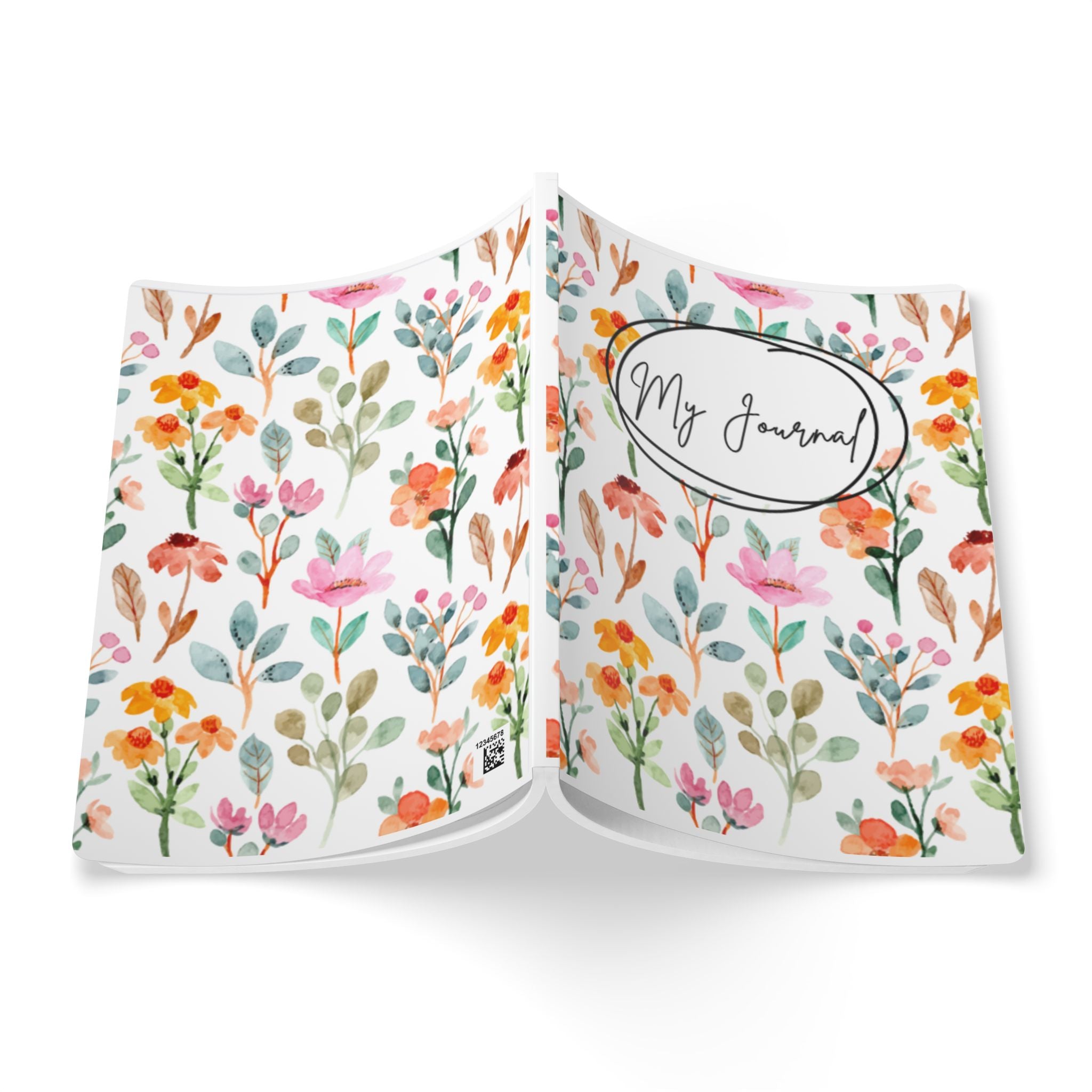 Floral Watercolor "My Journal" Softcover Journal