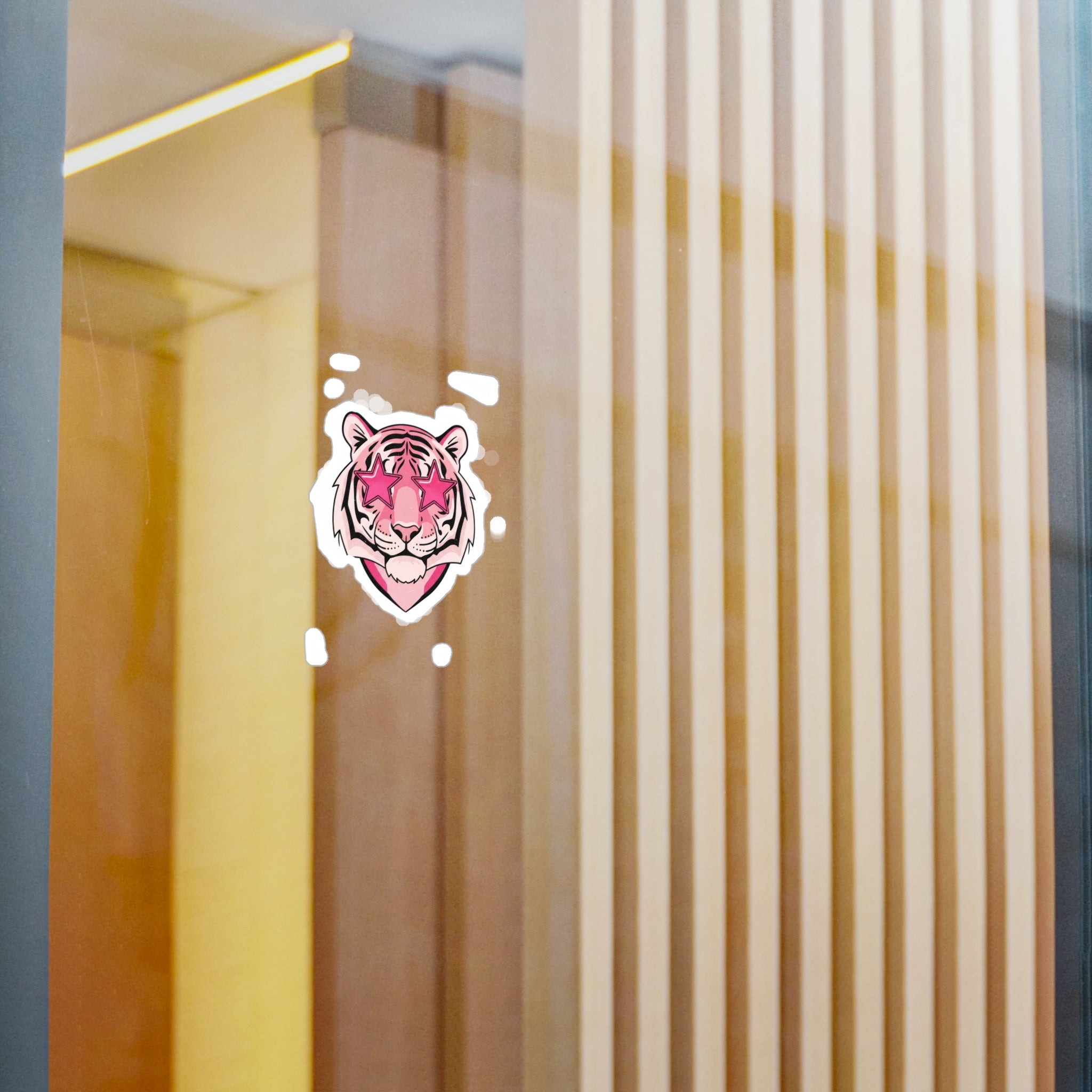 Pink Star-Eye Tiger Sticker