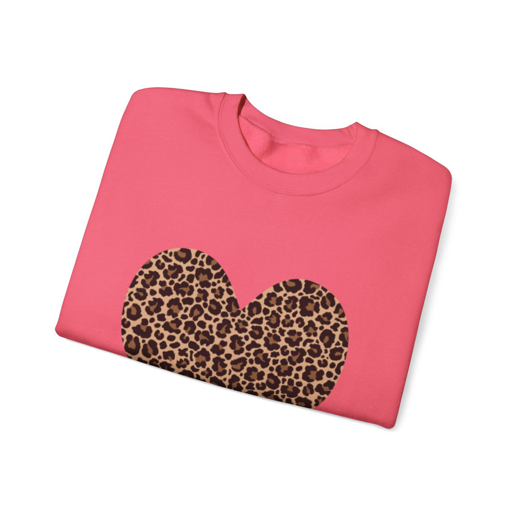 Leopard Heart Crewneck Sweatshirt