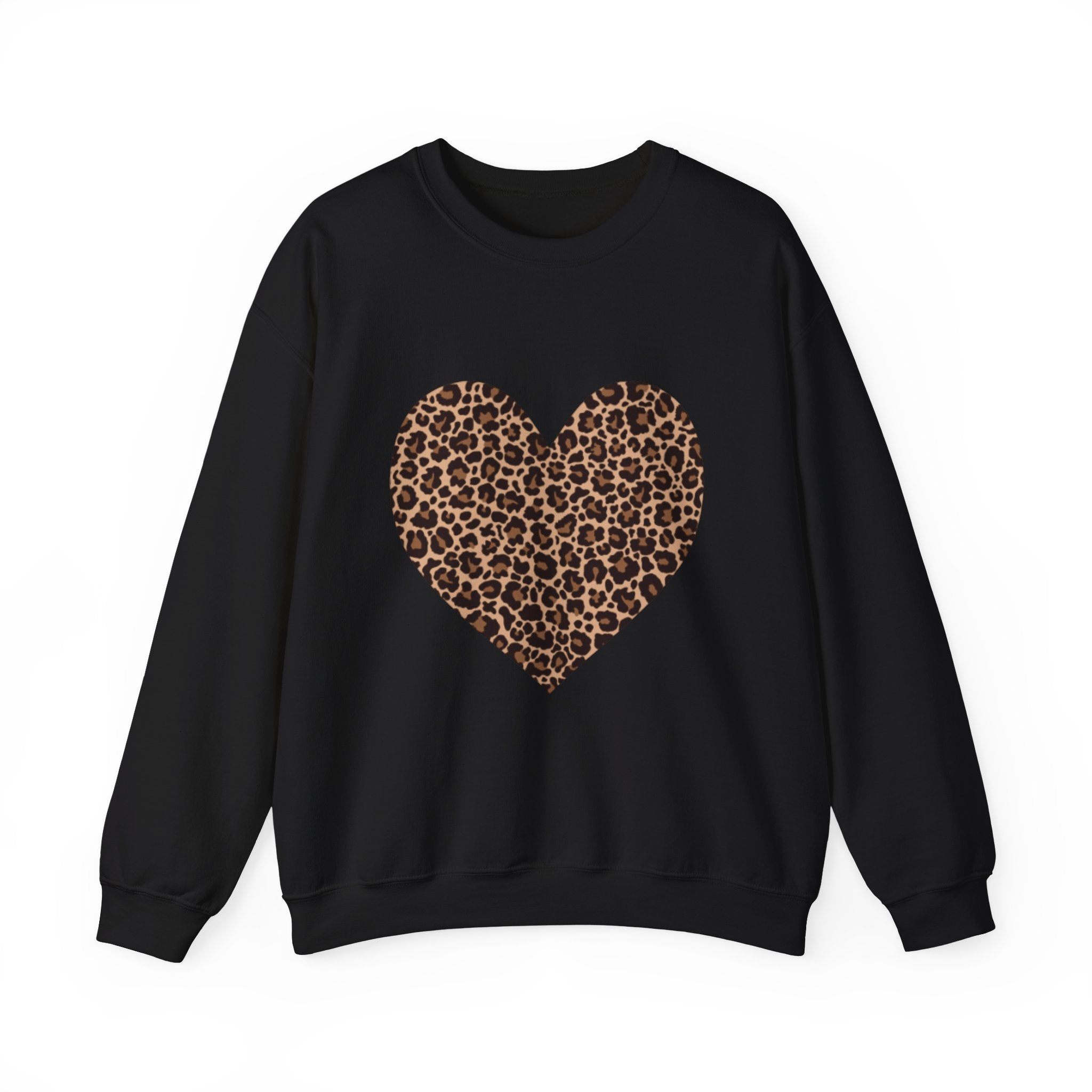 Leopard Heart Crewneck Sweatshirt