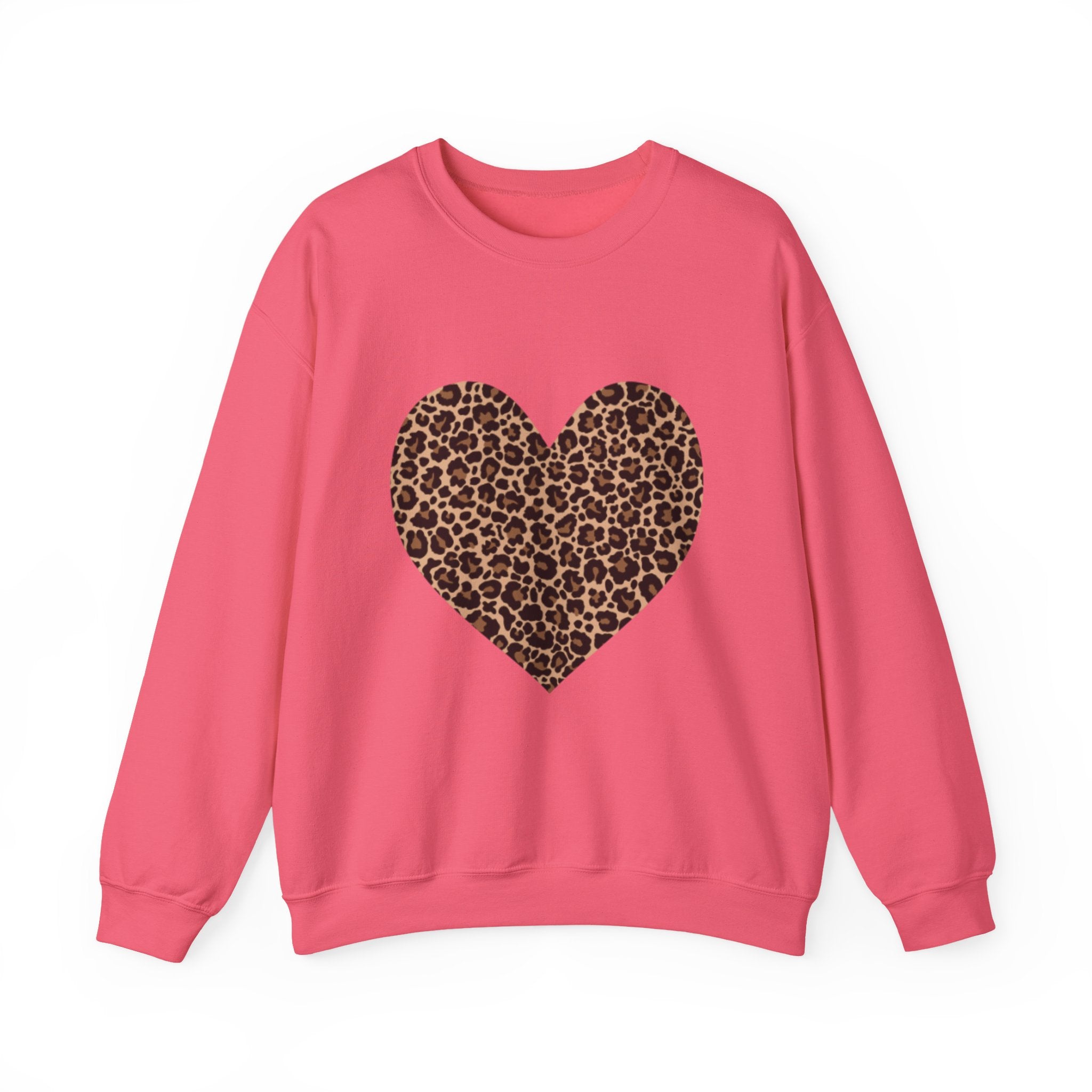Leopard Heart Crewneck Sweatshirt
