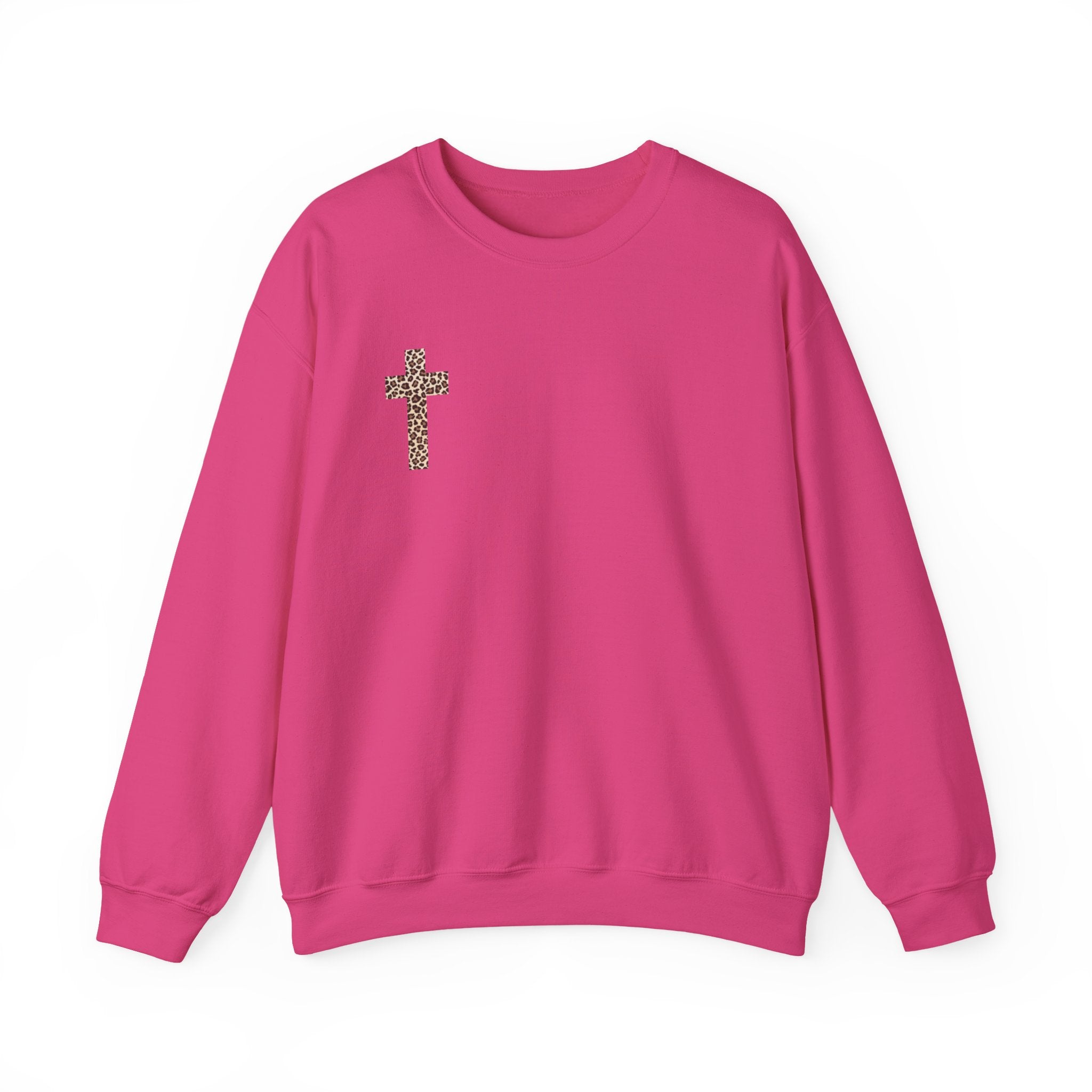 Leopard Cross Crewneck Sweatshirt