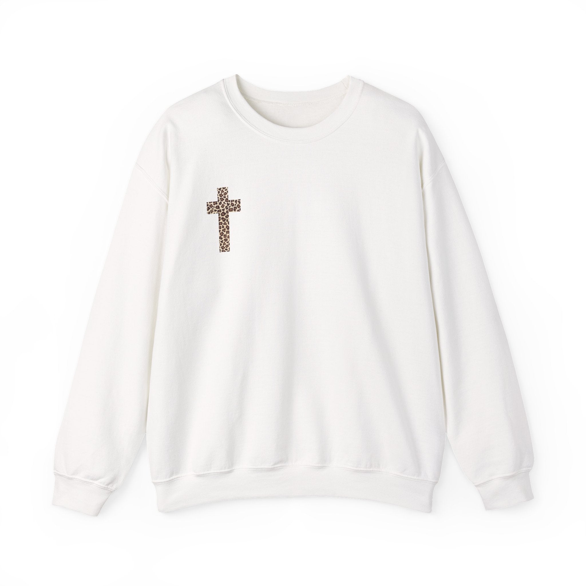 Leopard Cross Crewneck Sweatshirt