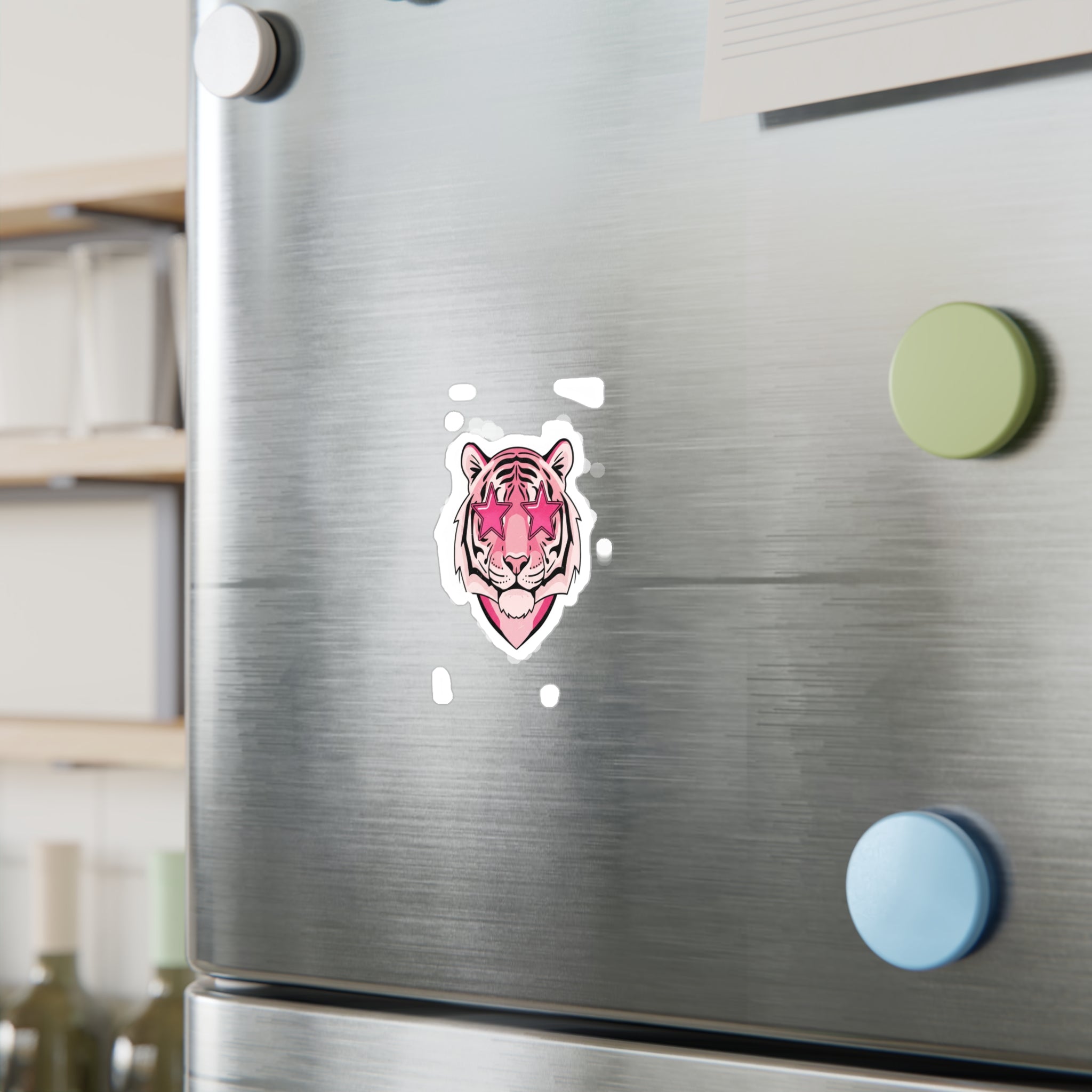 Pink Star-Eye Tiger Sticker