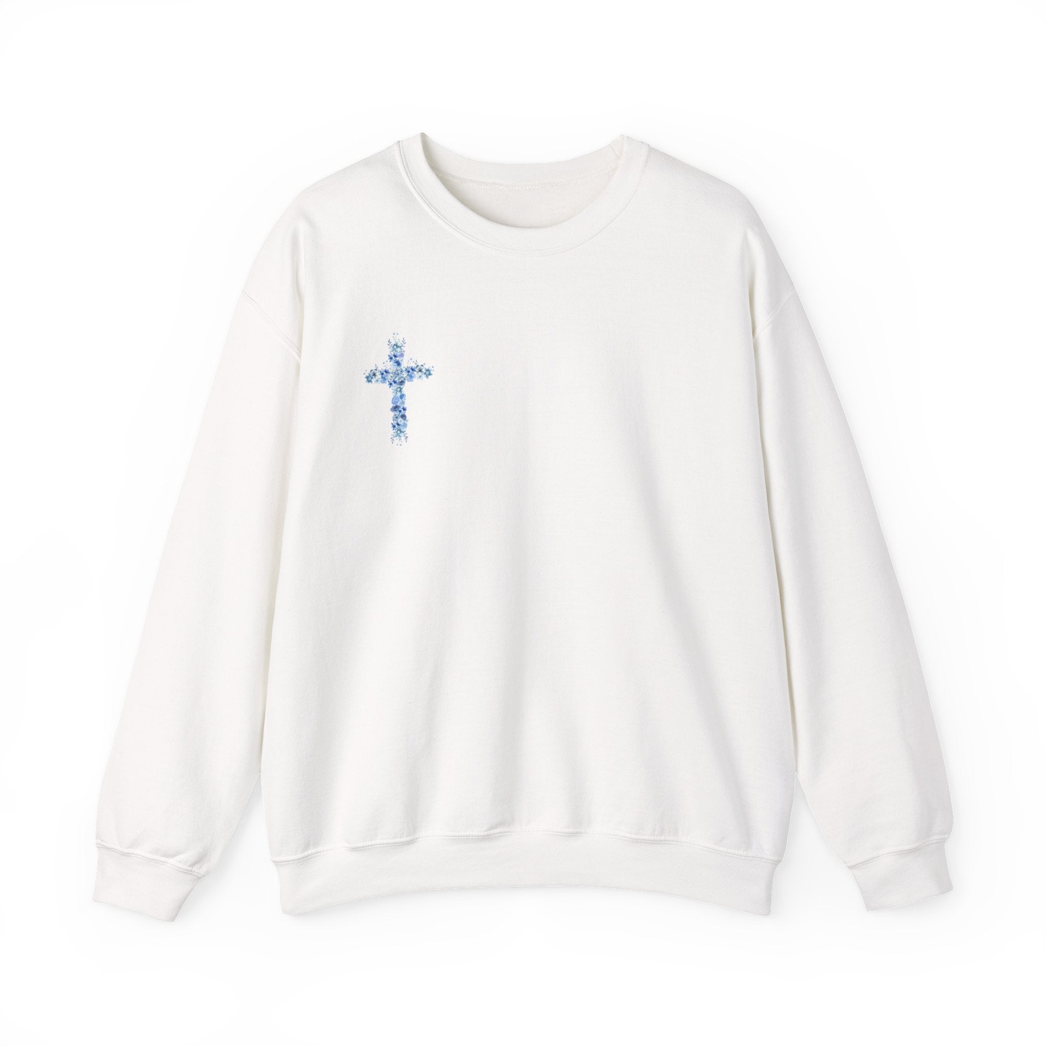 Blue Floral Cross Sweatshirt