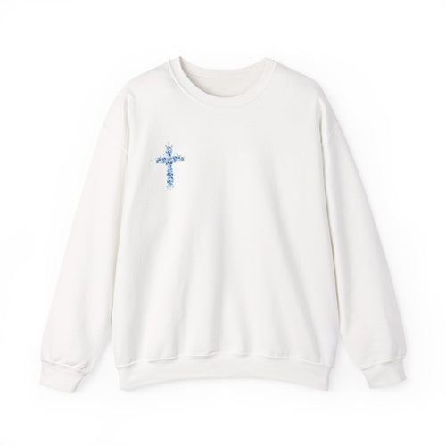 Blue Floral Cross Sweatshirt
