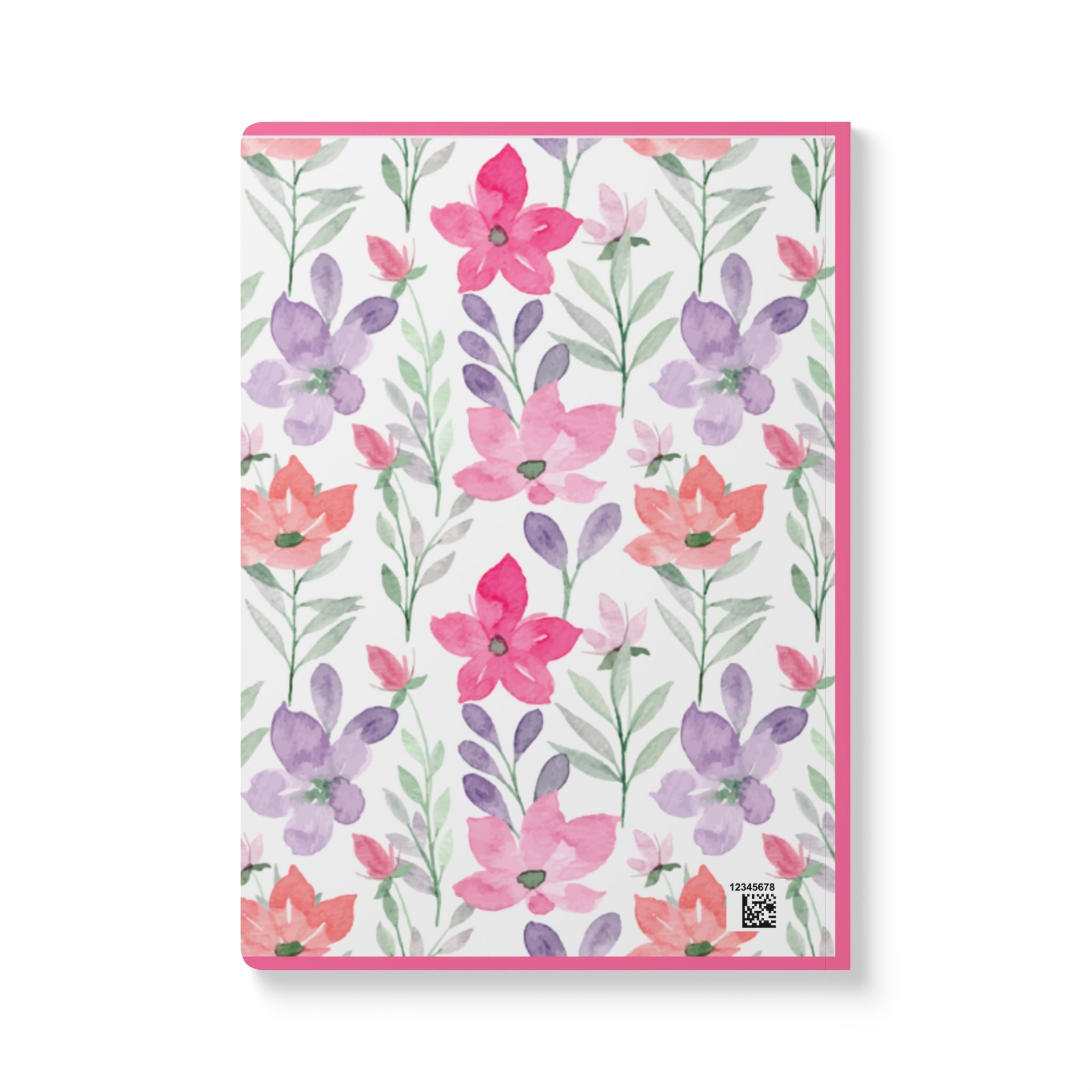 Floral Watercolor Notebook — Pink & Lavender Softcover Journal