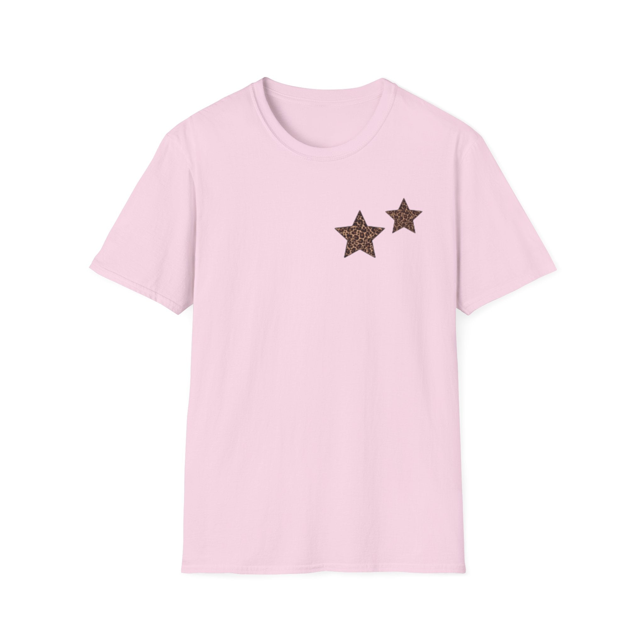 Leopard Star T‑Shirt — Animal Print Stars Graphic Tee
