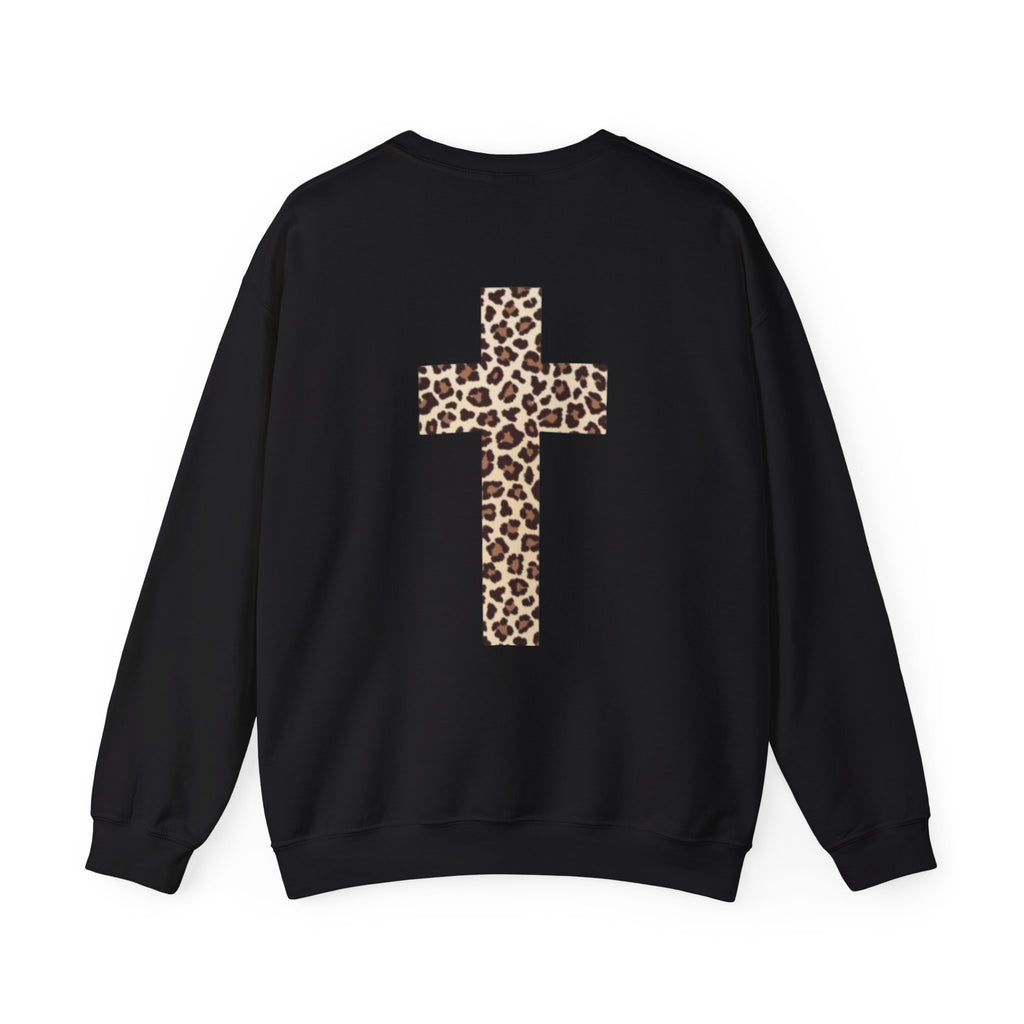 Leopard Cross Crewneck Sweatshirt