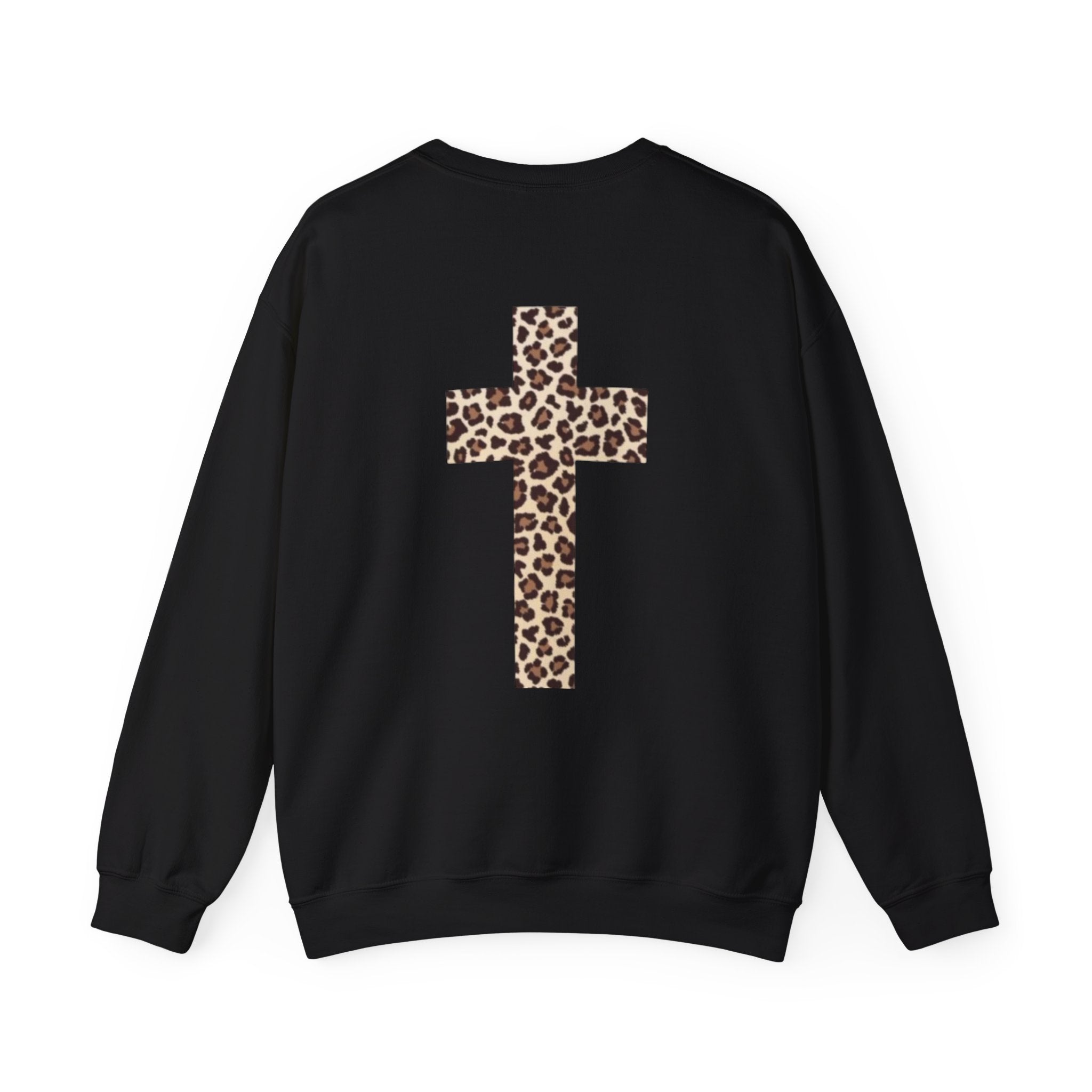 Leopard Cross Crewneck Sweatshirt