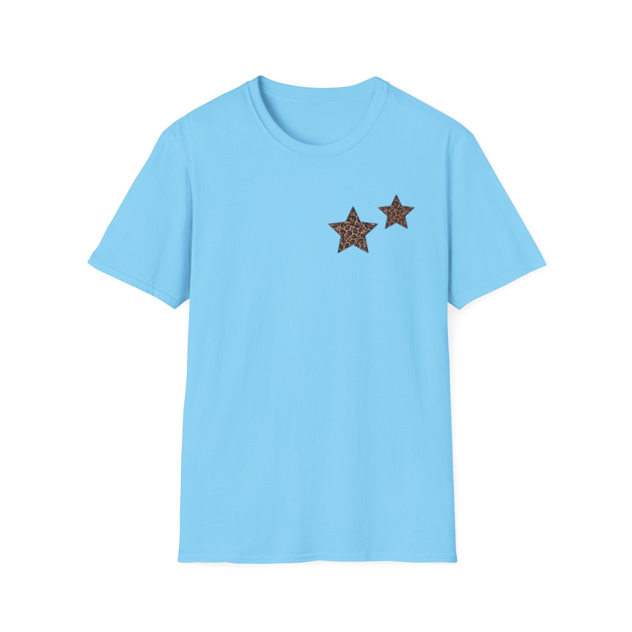 Leopard Star T‑Shirt — Animal Print Stars Graphic Tee