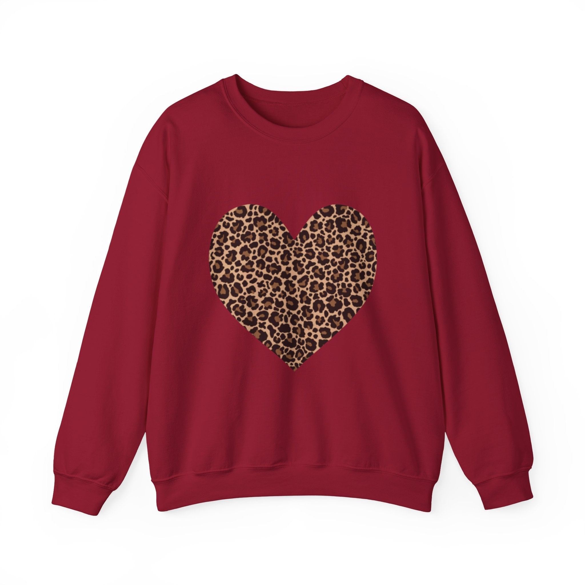 Leopard Heart Crewneck Sweatshirt
