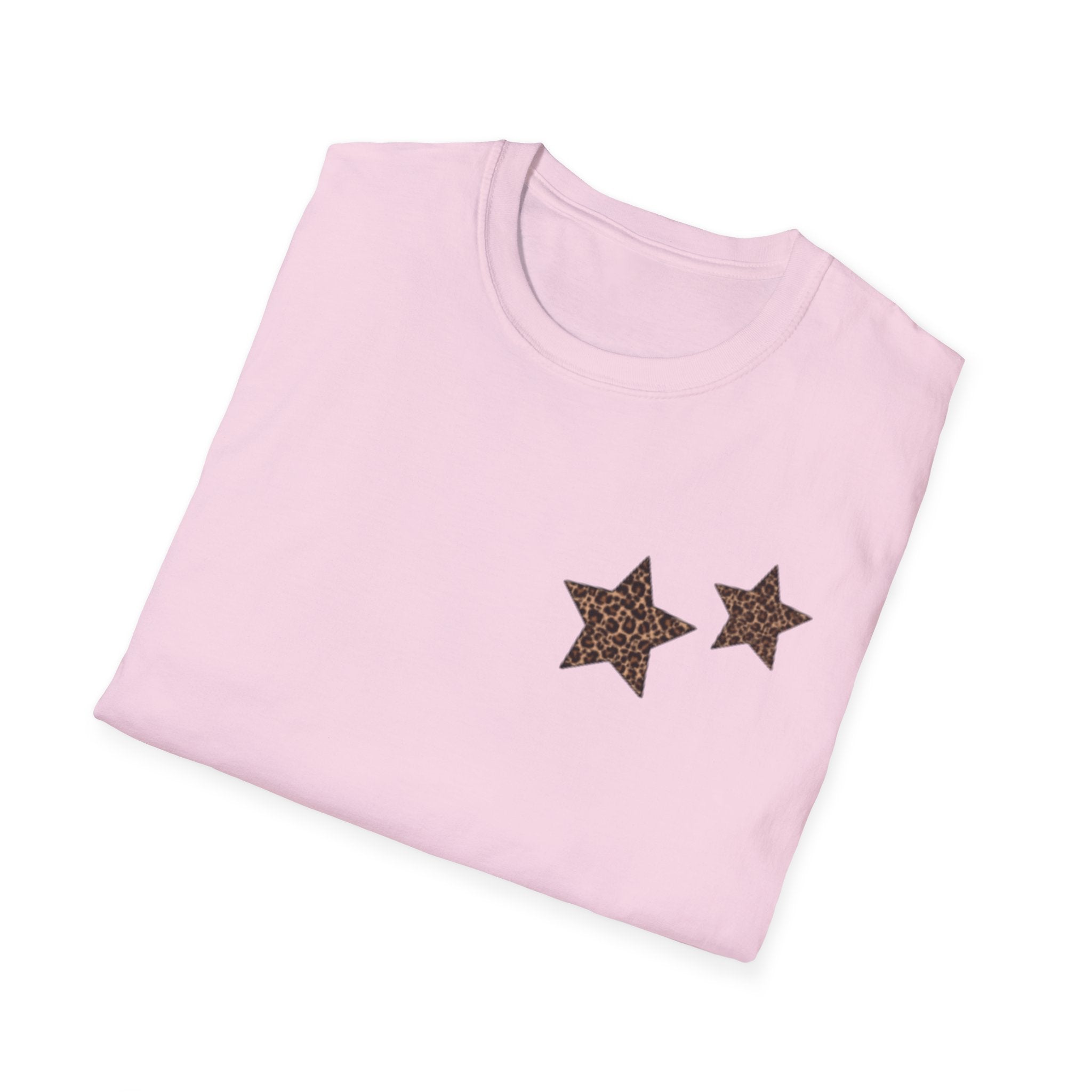 Leopard Star T‑Shirt — Animal Print Stars Graphic Tee