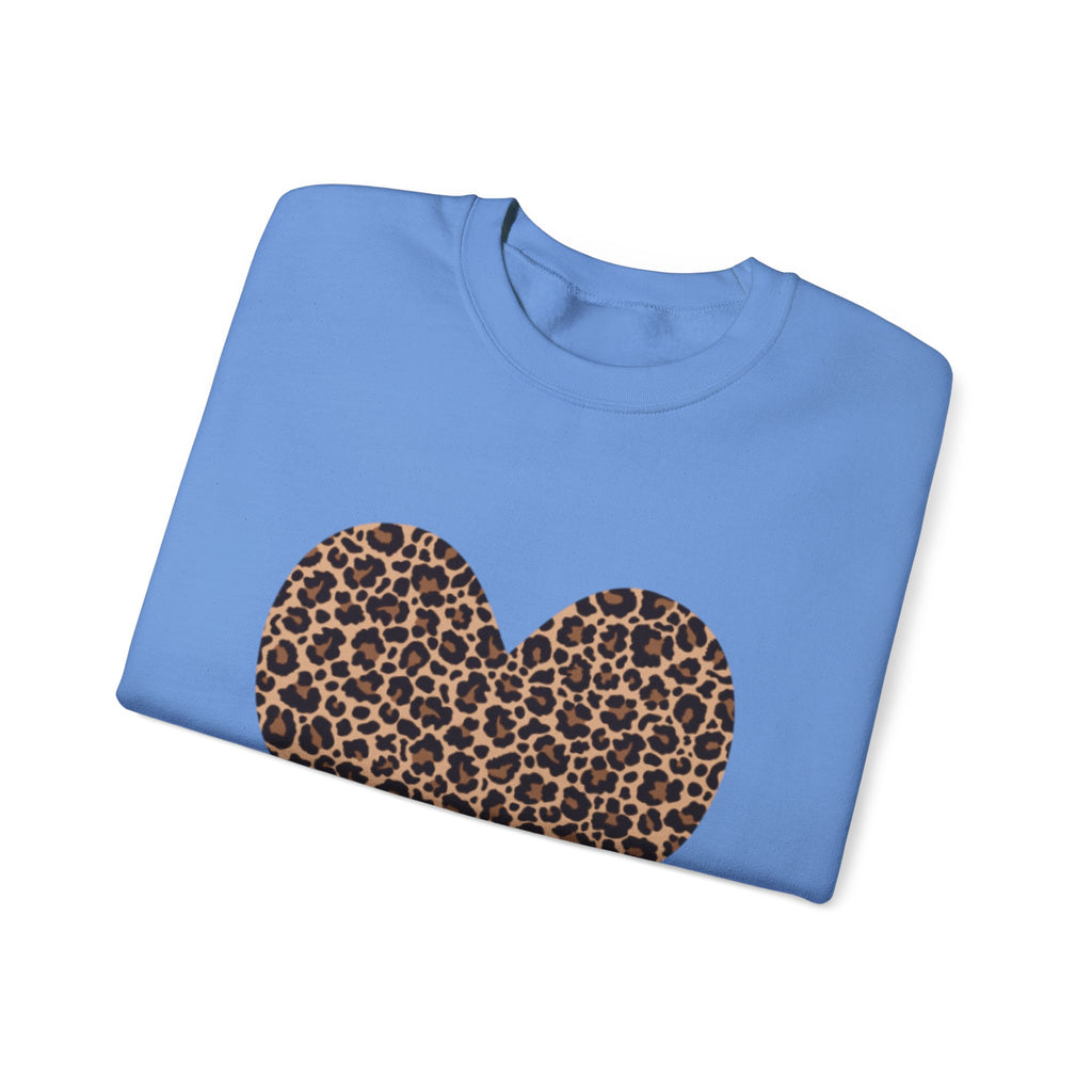 Leopard Heart Crewneck Sweatshirt