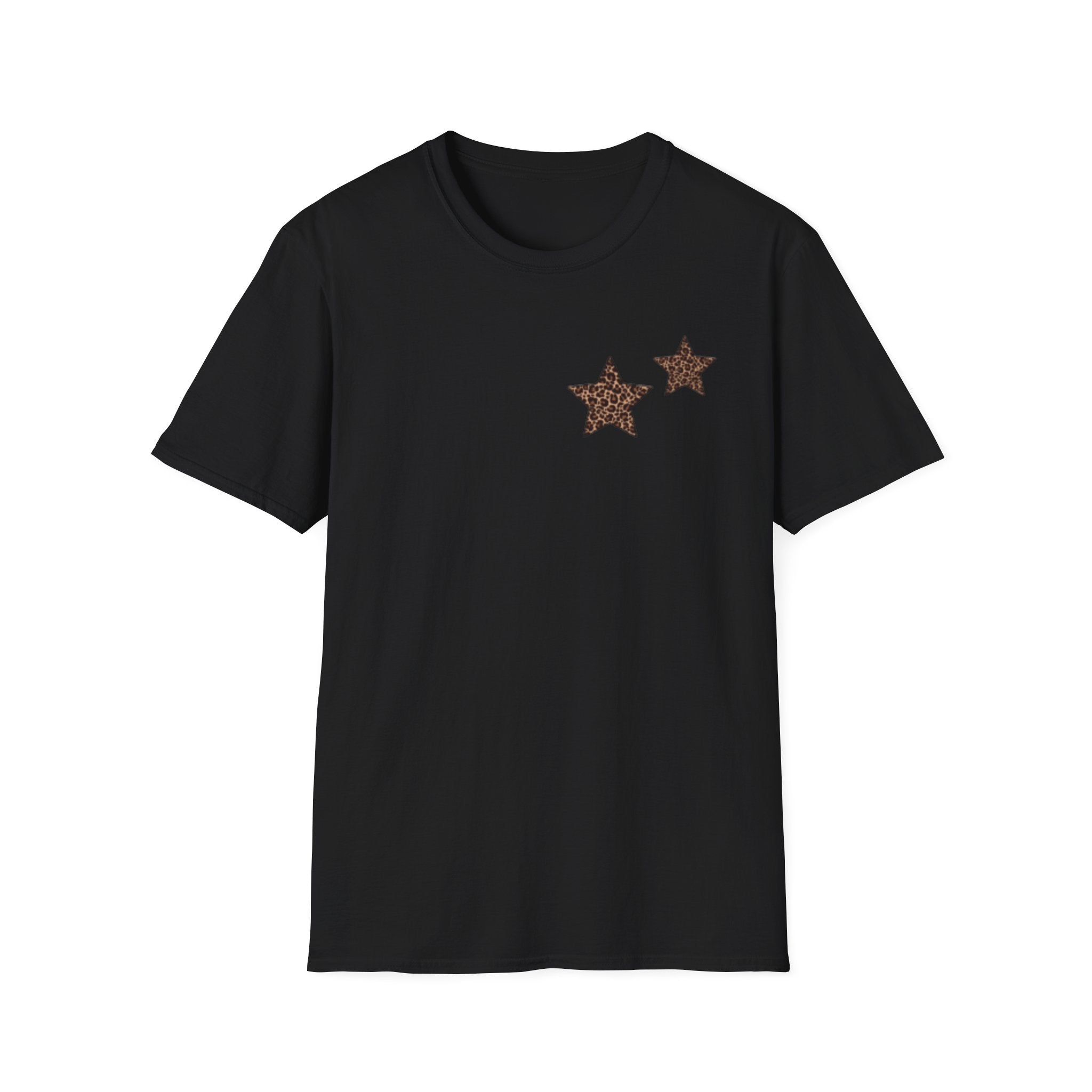 Leopard Star T‑Shirt — Animal Print Stars Graphic Tee