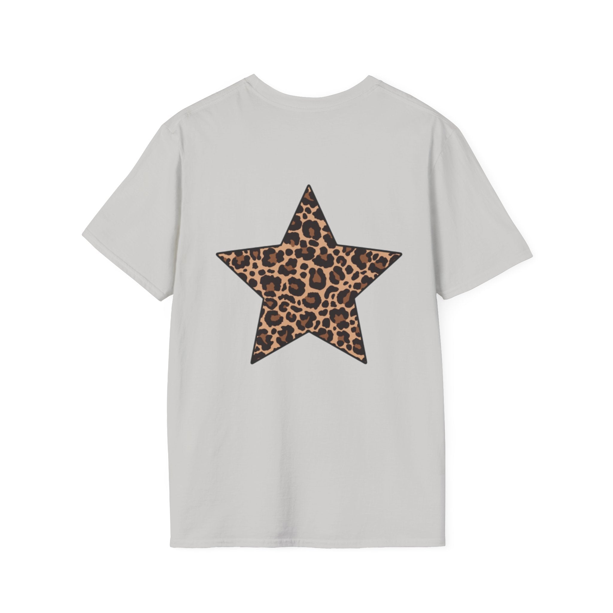 Leopard Star T‑Shirt — Animal Print Stars Graphic Tee