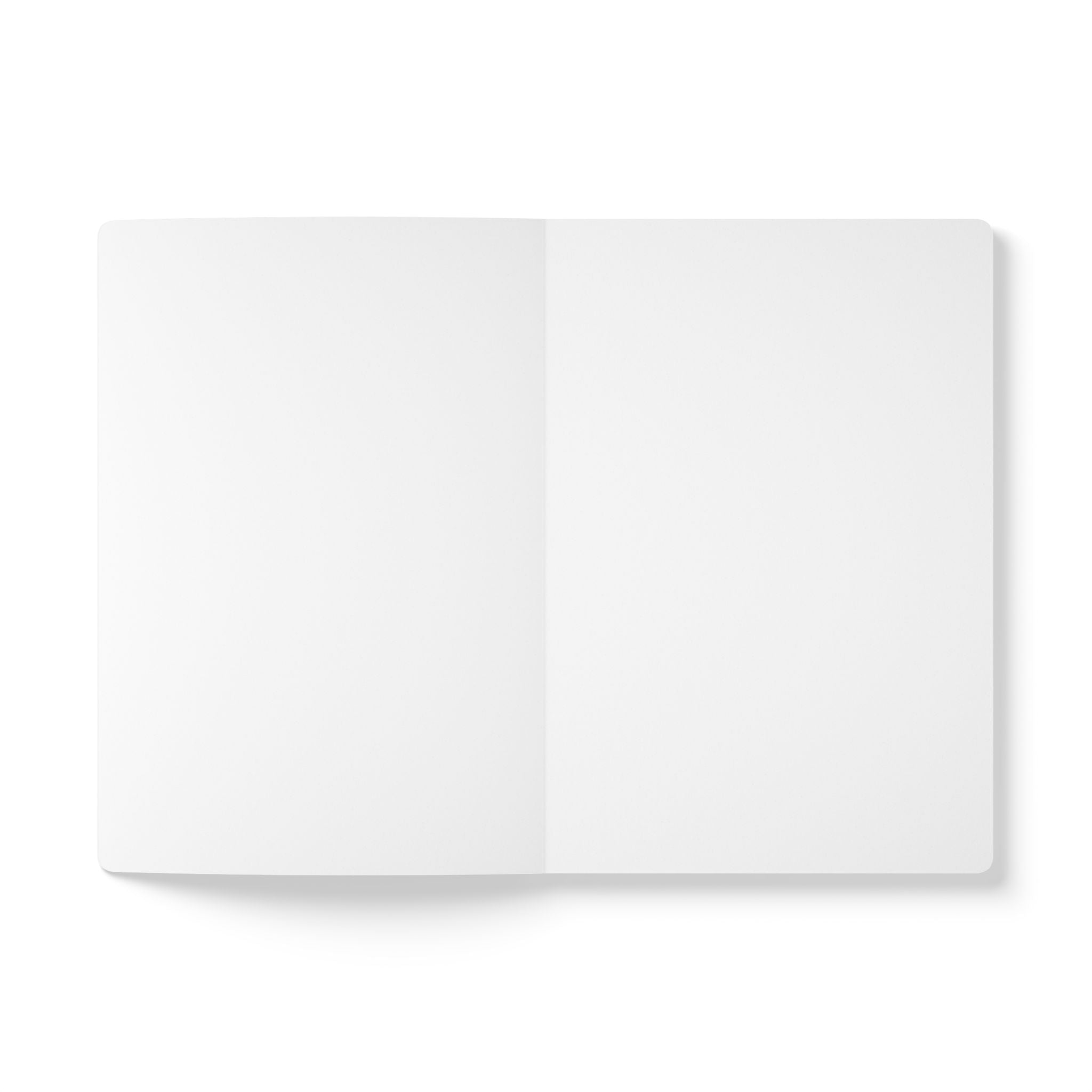 Blue Floral Notebook — Softcover Journal with 'Notebook' Cover