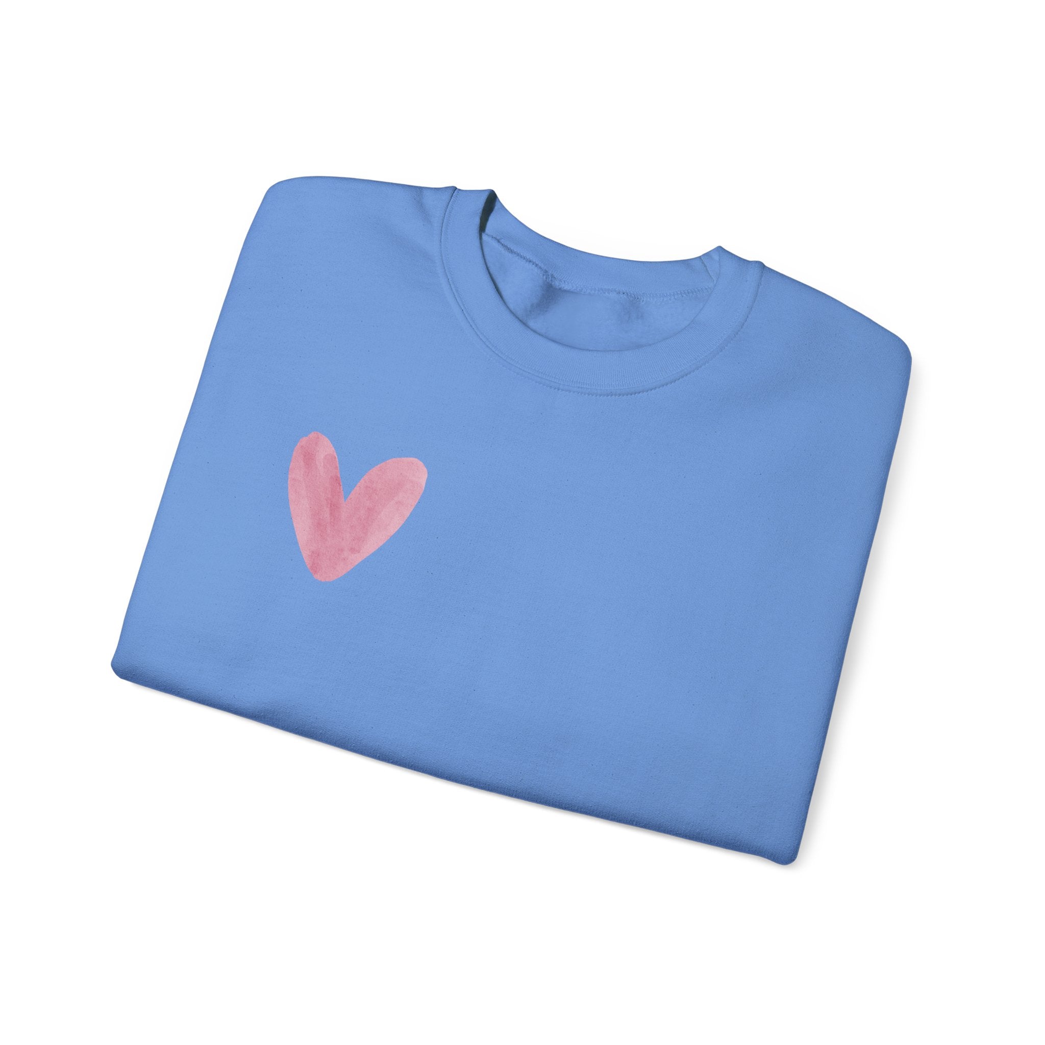Pink Watercolor Heart Crewneck Sweatshirt