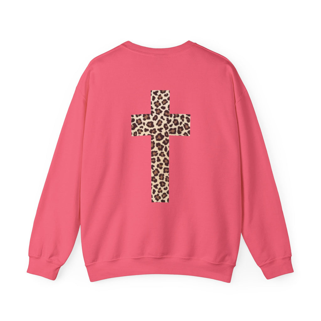 Leopard Cross Crewneck Sweatshirt
