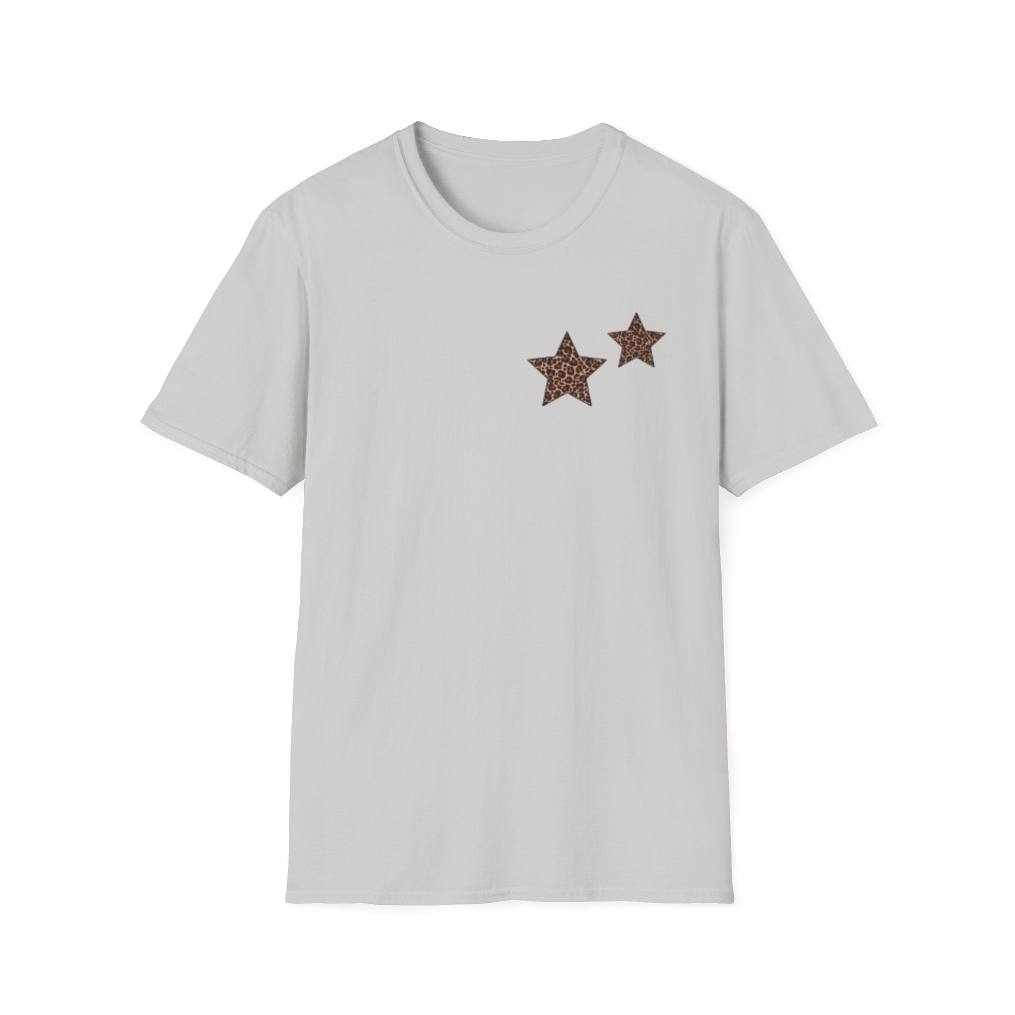 Leopard Star T‑Shirt — Animal Print Stars Graphic Tee