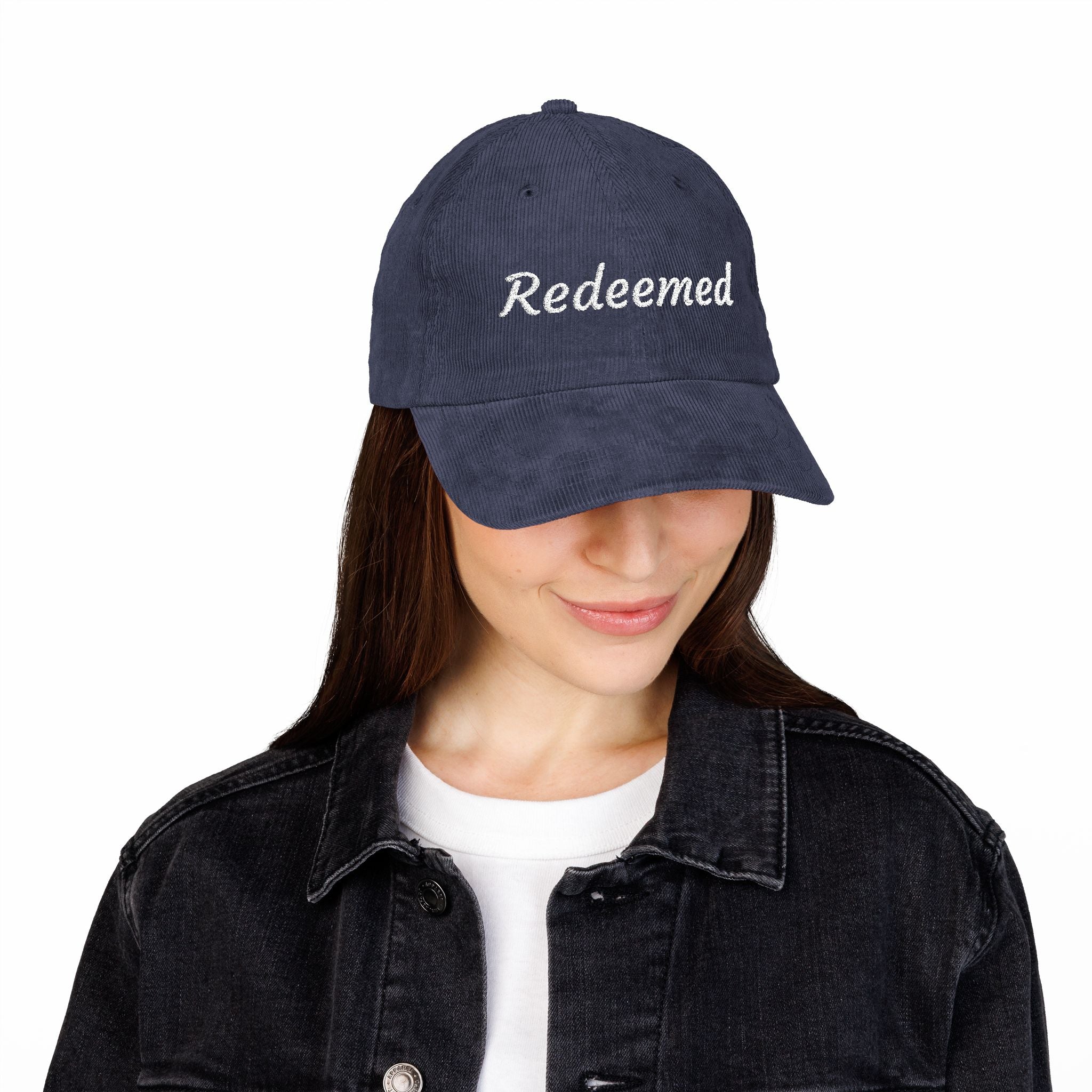 Redeemed Embroidered Corduroy Cap