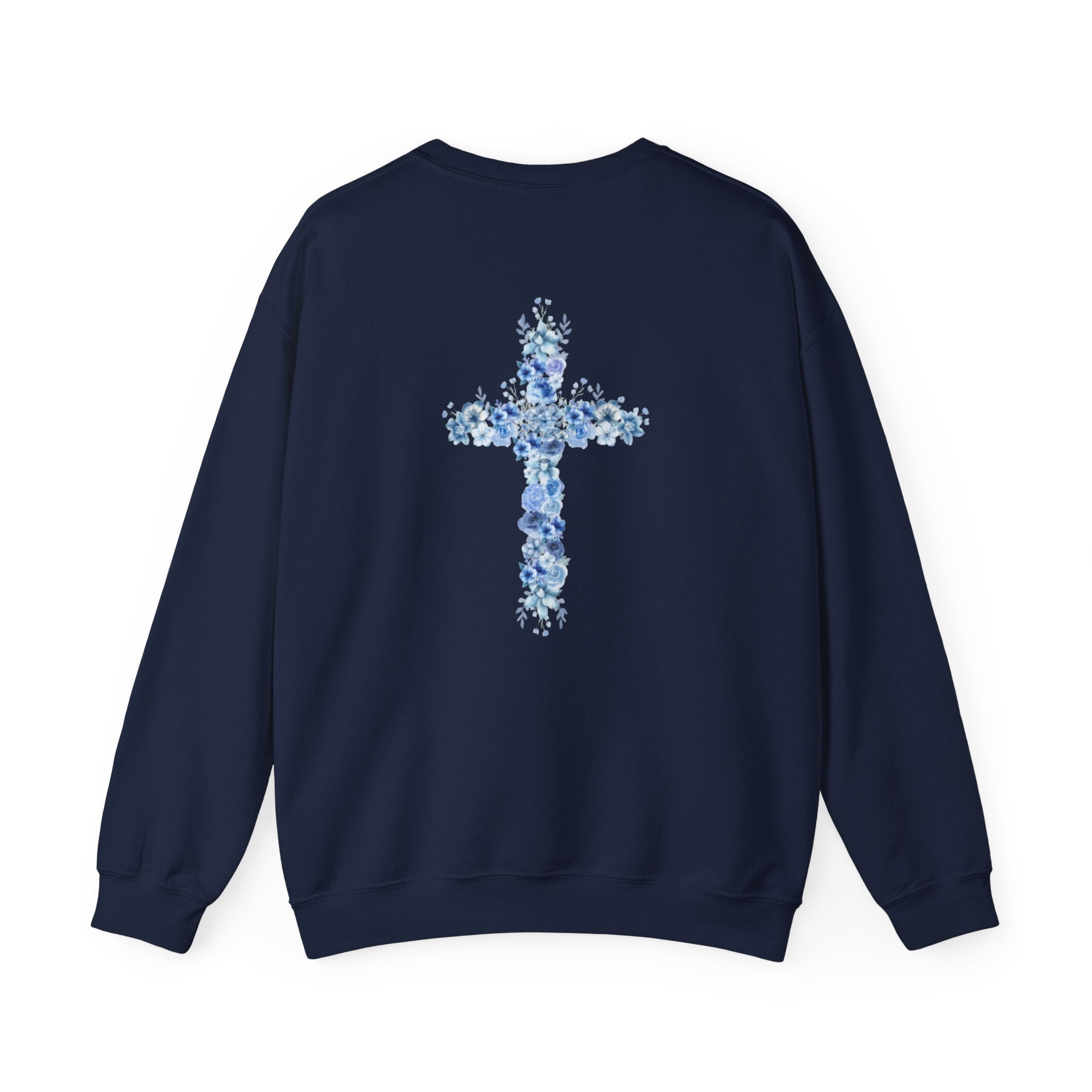 Blue Floral Cross Sweatshirt