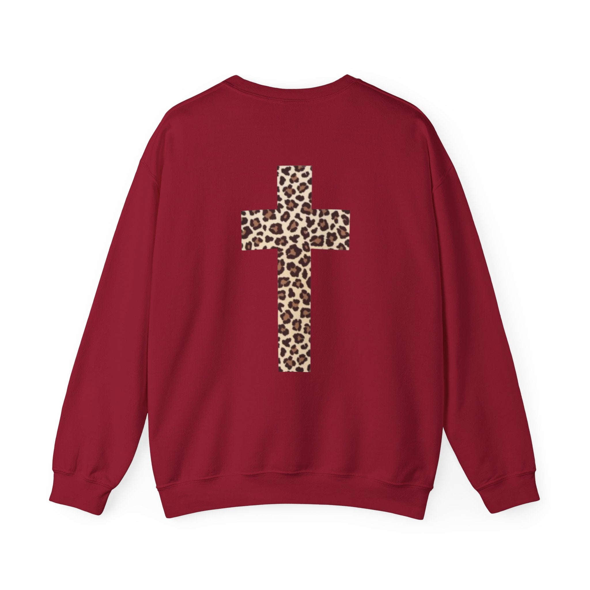 Leopard Cross Crewneck Sweatshirt