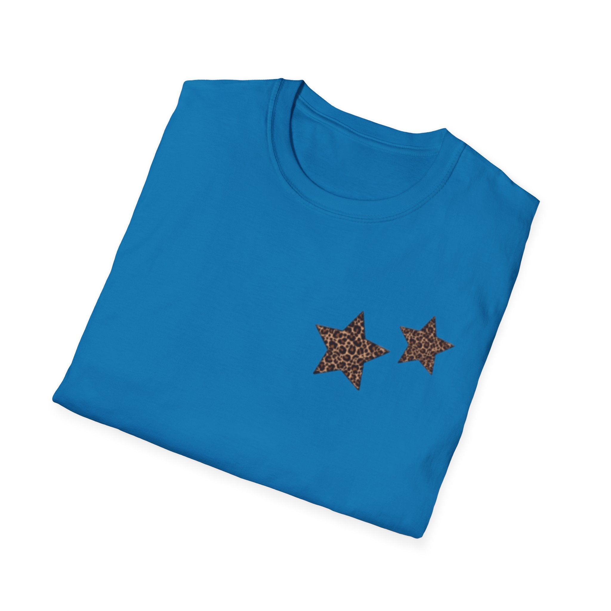 Leopard Star T‑Shirt — Animal Print Stars Graphic Tee